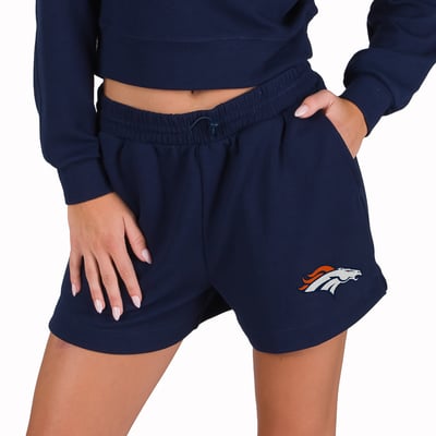  Denver Broncos Concepts Sport Women's Kingston Knit Lounge Short - Navy