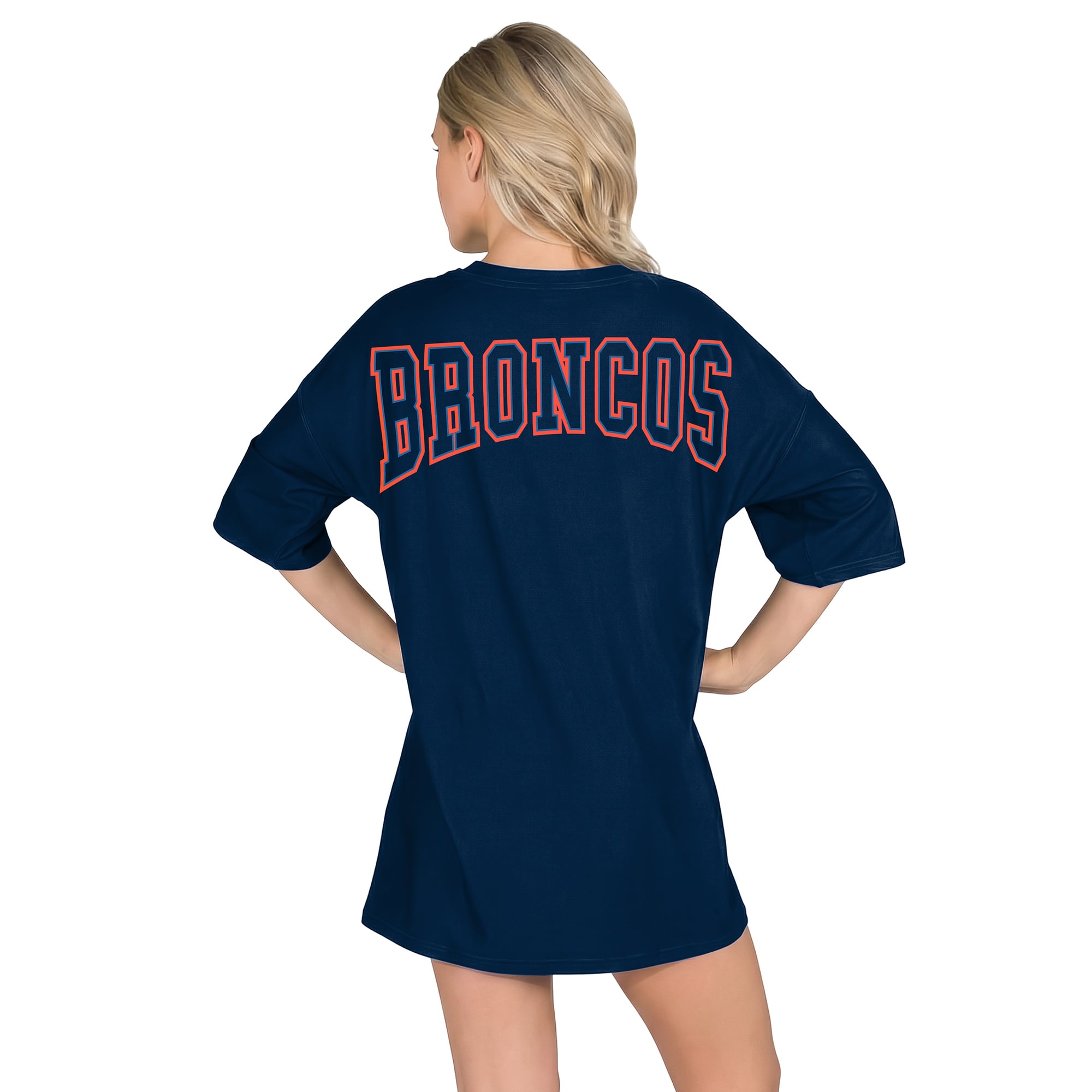 Women's Concepts Sport Navy Denver Broncos Mosaic Knit Nightdress