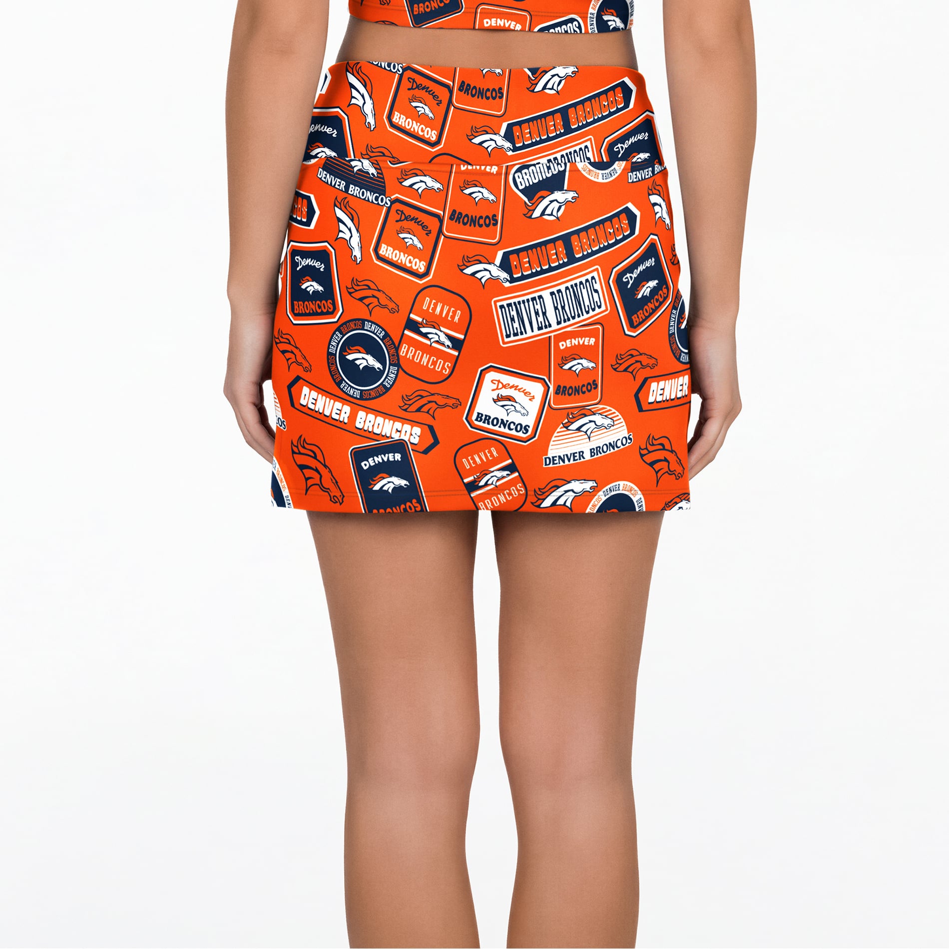 Women's Concepts Sport Orange Denver Broncos Plus Grady Allover Print Sleep Skort