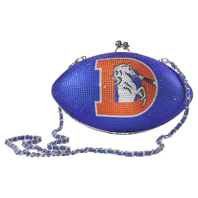 Denver Broncos Cuce Women's Team Color Crystal Football Purse