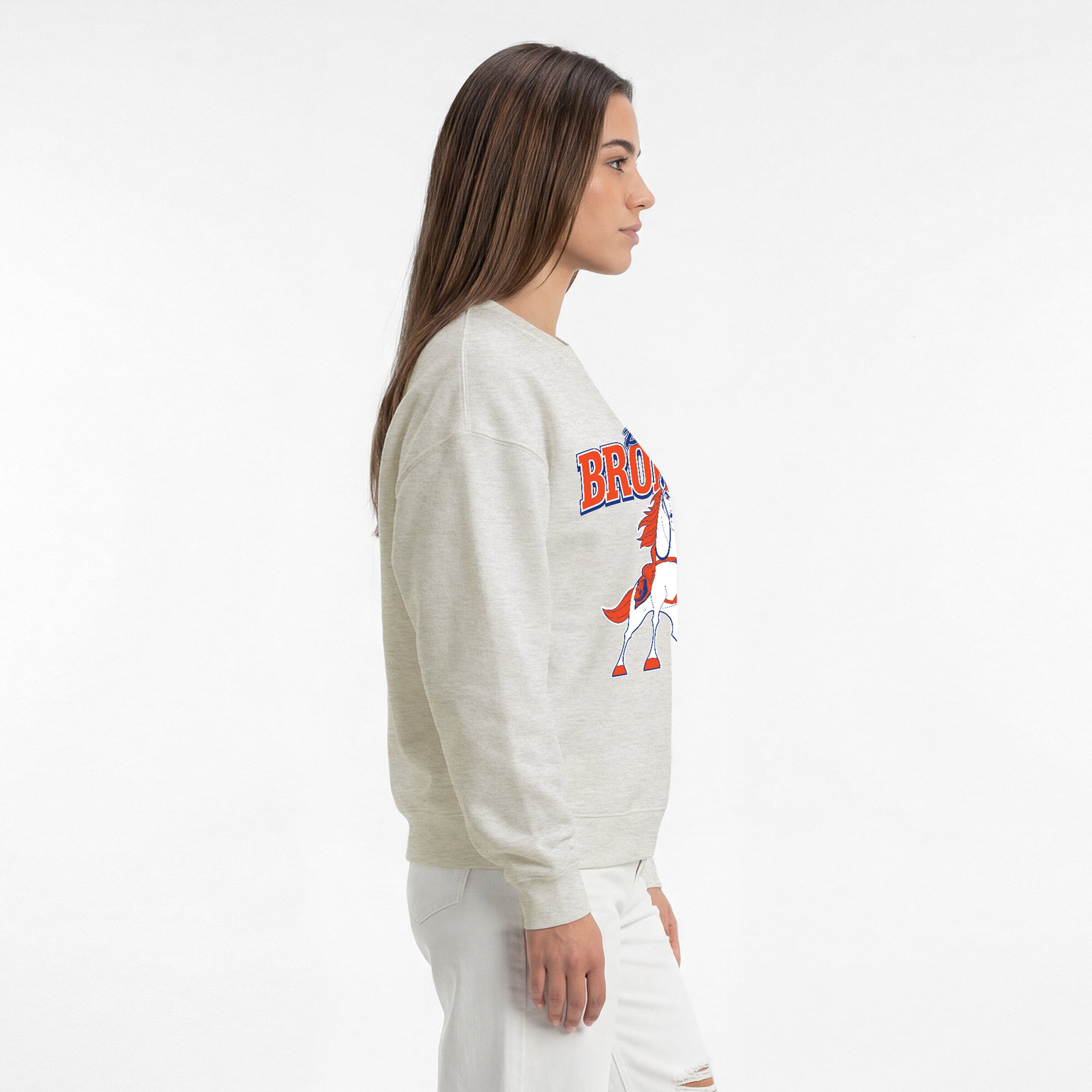 Sweat-shirt polaire Disney x Champion couleur avoine Denver Broncos All-Star pour femme