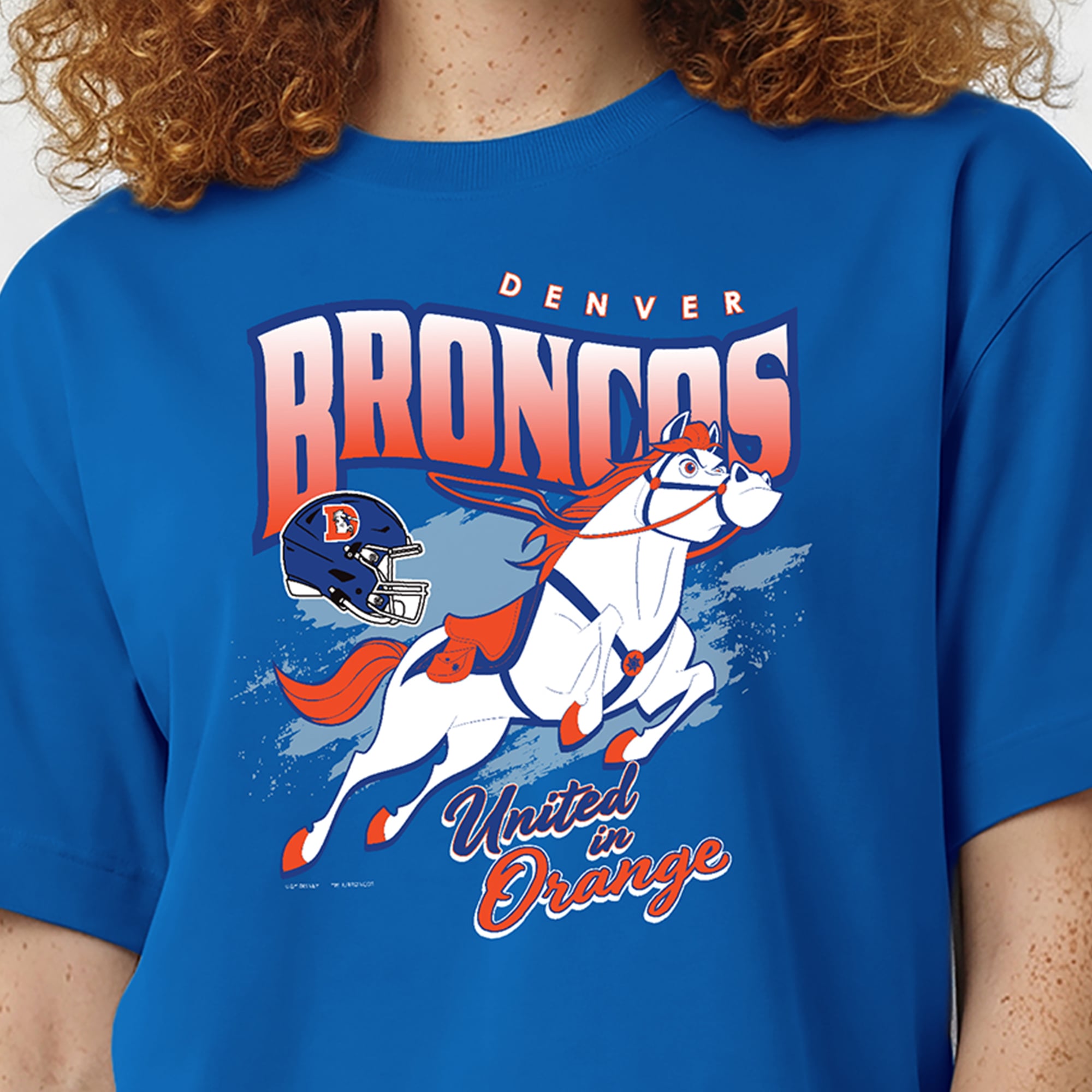 T-shirt femme Disney x Champion Royal Denver Broncos Maximus All-Star