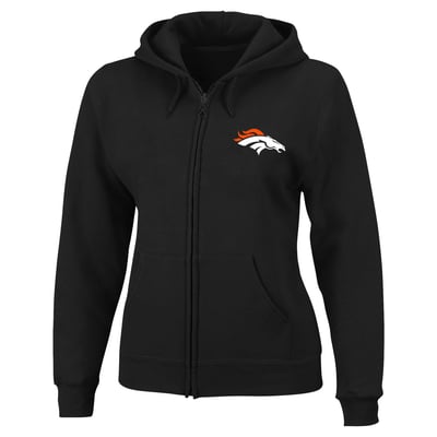 Denver Broncos Fanatics Women's Plus Size Full-Zip Hooded Sweatshirt - Black
