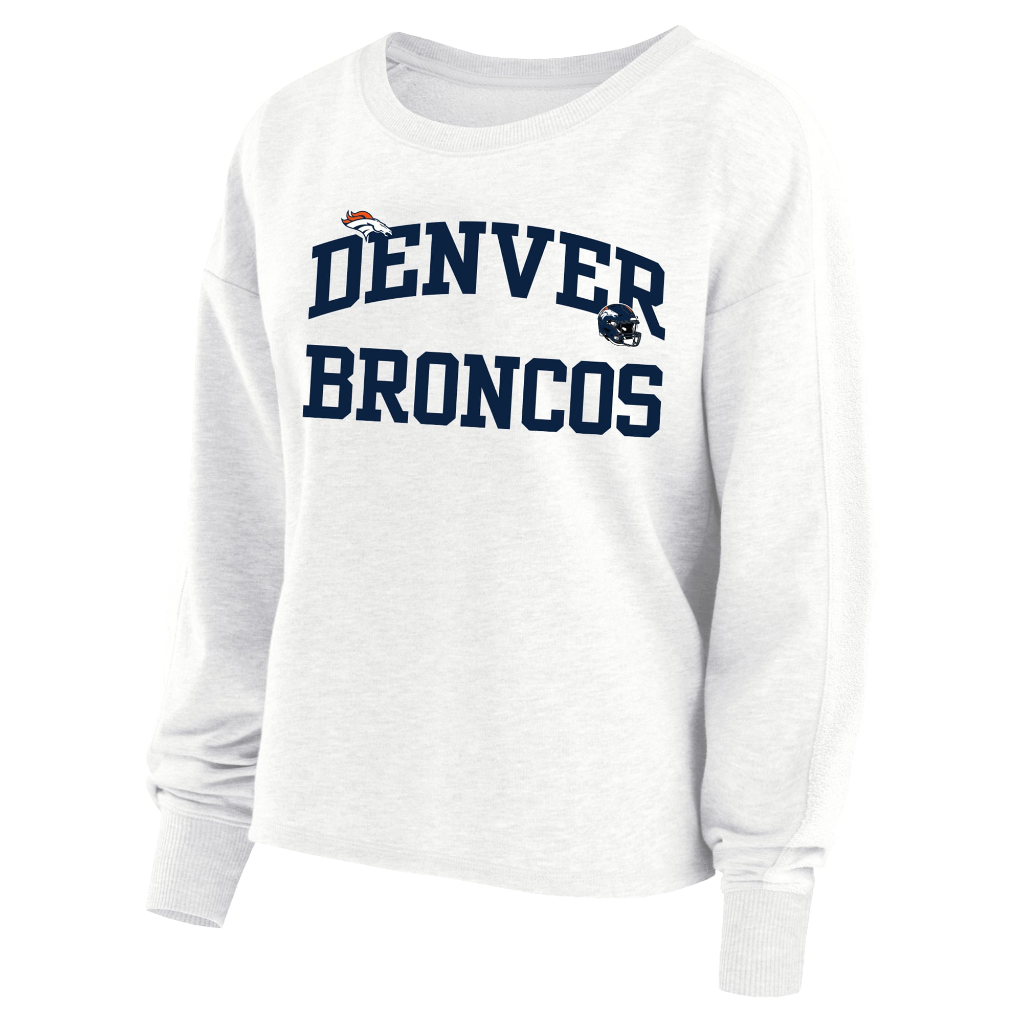 Women's Fanatics Bo Nix White Denver Broncos Plus Oversized Name & Number Sweatshirt
