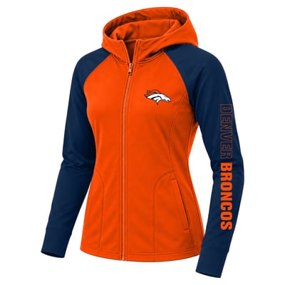 Denver Broncos Fanatics Women's Plus Size Cornerback Blitz Full-Zip Hoodie - Orange
