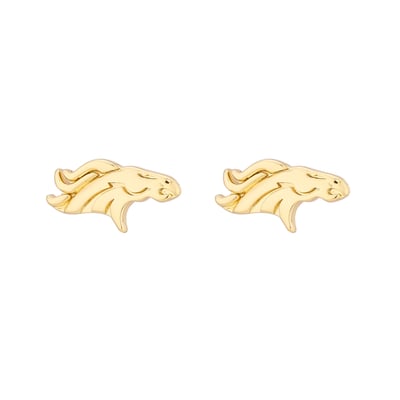  Denver Broncos LUV AJ Women's Logo Stud Earrings - Gold
