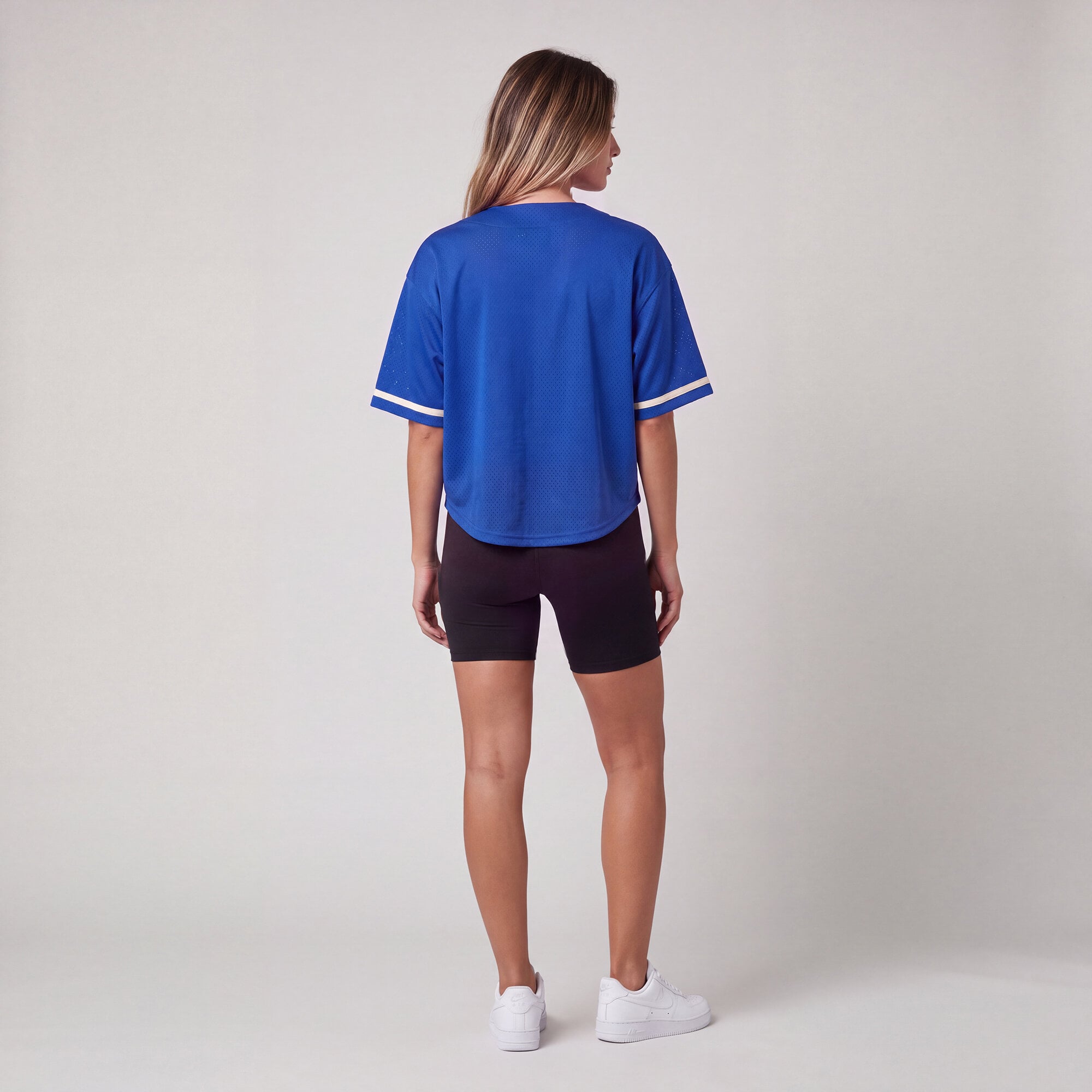 Women's Mitchell & Ness Royal Denver Broncos Retro Roots Baseball Jersey