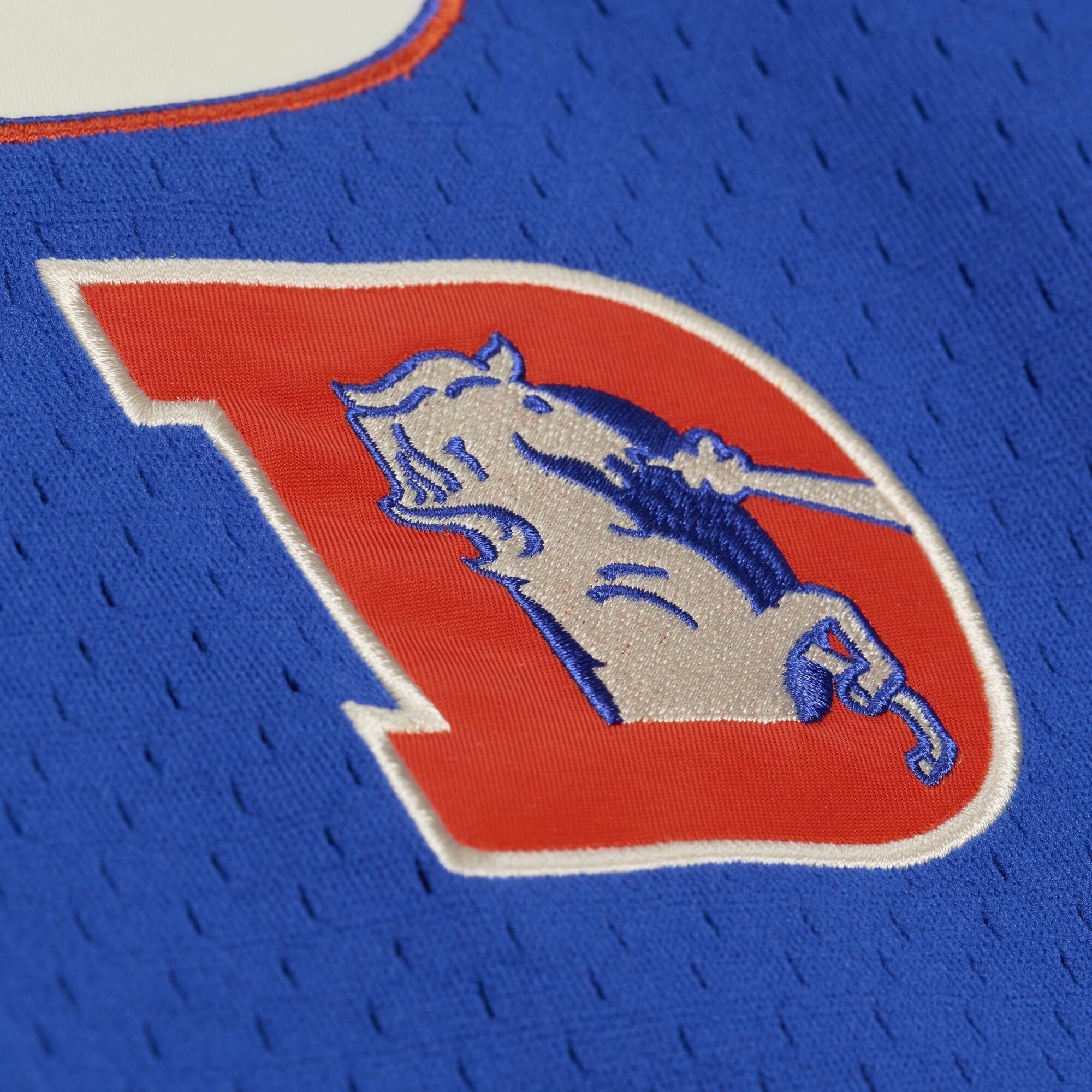 Maillot de baseball rétro Roots royal des Denver Broncos pour femmes Mitchell & Ness