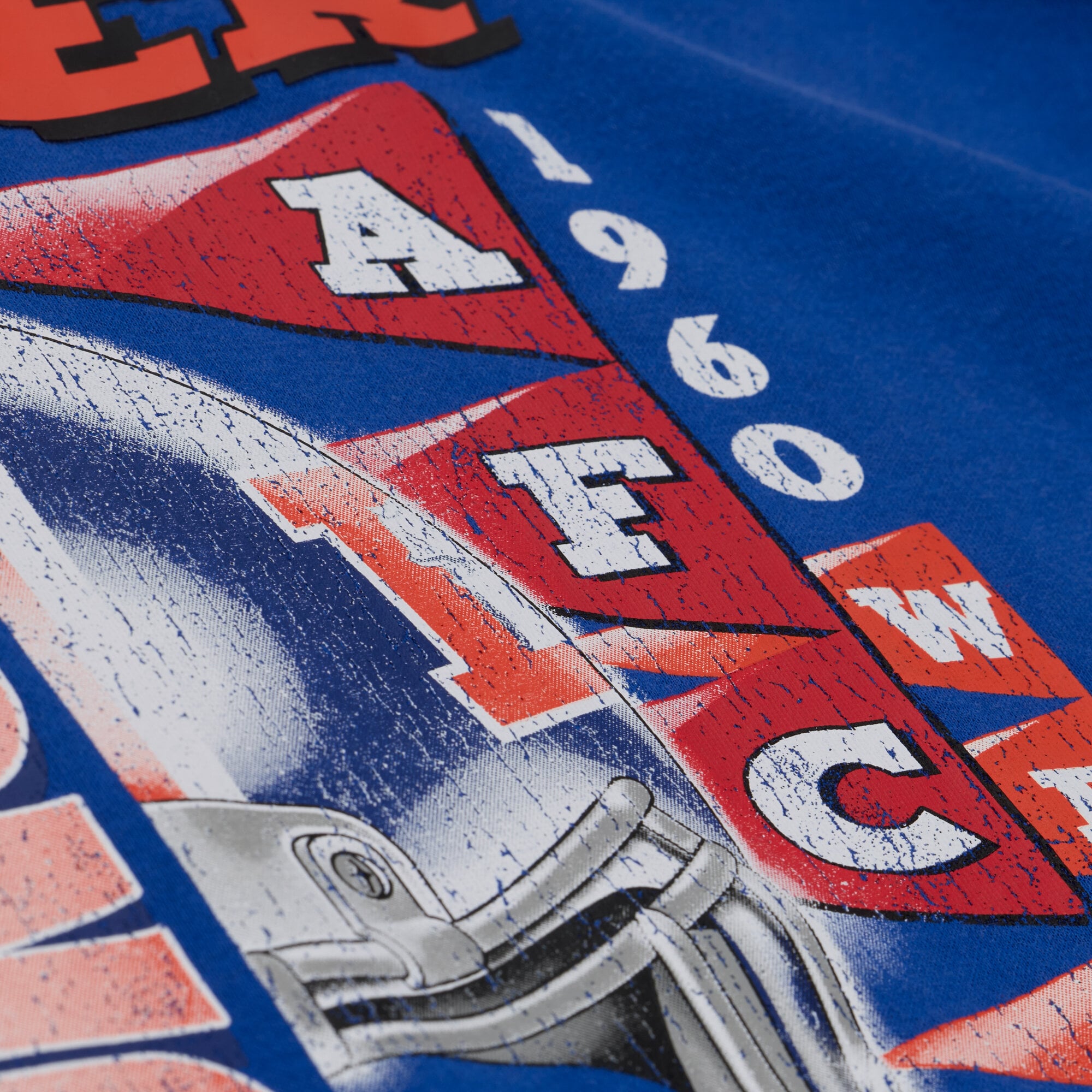 Women's Mitchell & Ness Royal Denver Broncos Street Graphic Crewneck Sweatshirt