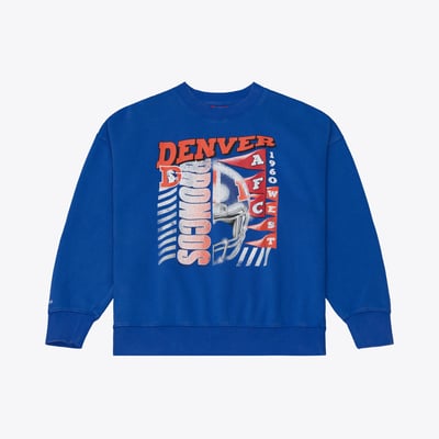  Denver Broncos Mitchell & Ness Women's Street Graphic Crewneck Sweatshirt - Royal