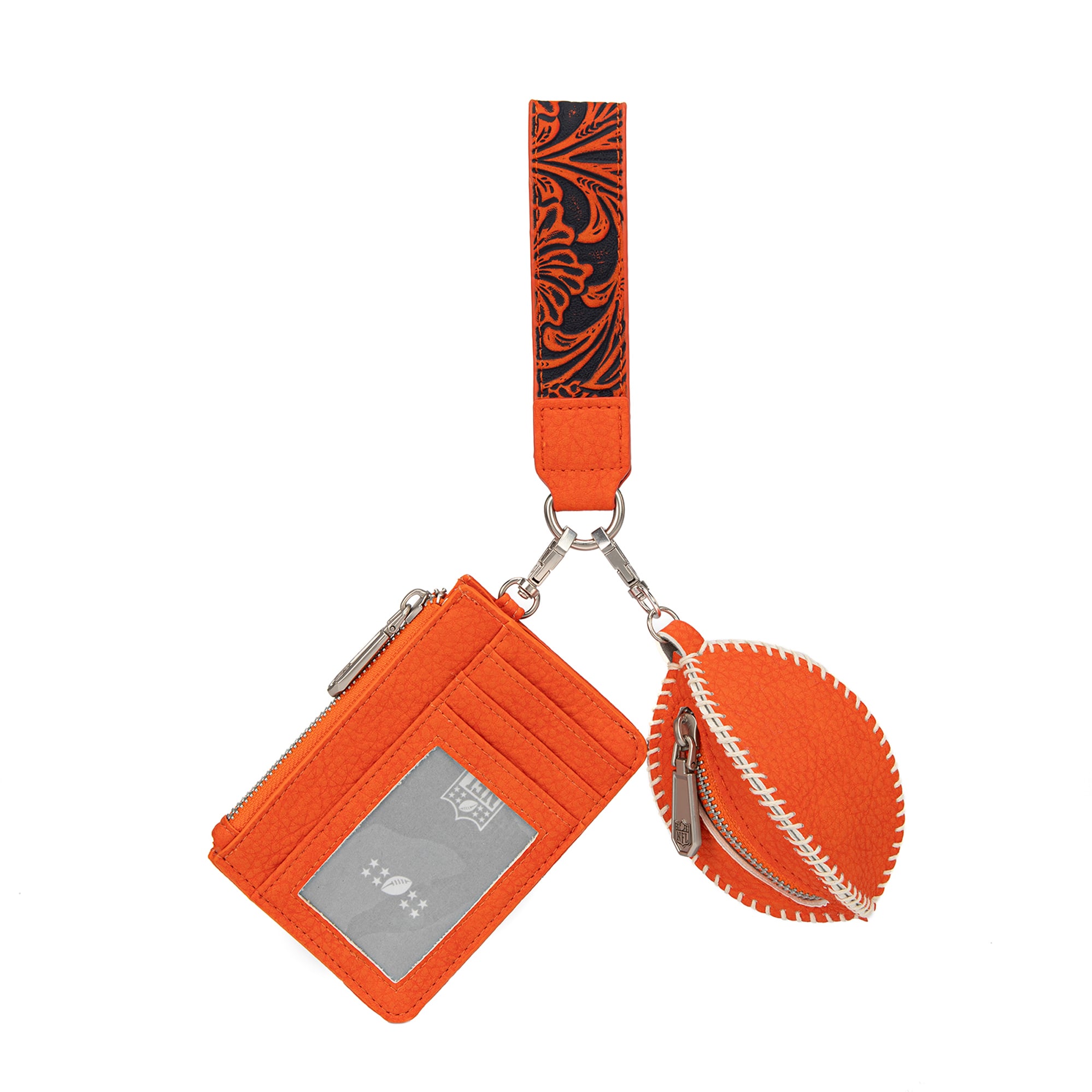 Women's Montana West Denver Broncos Wallet & Football Charm Wristlet