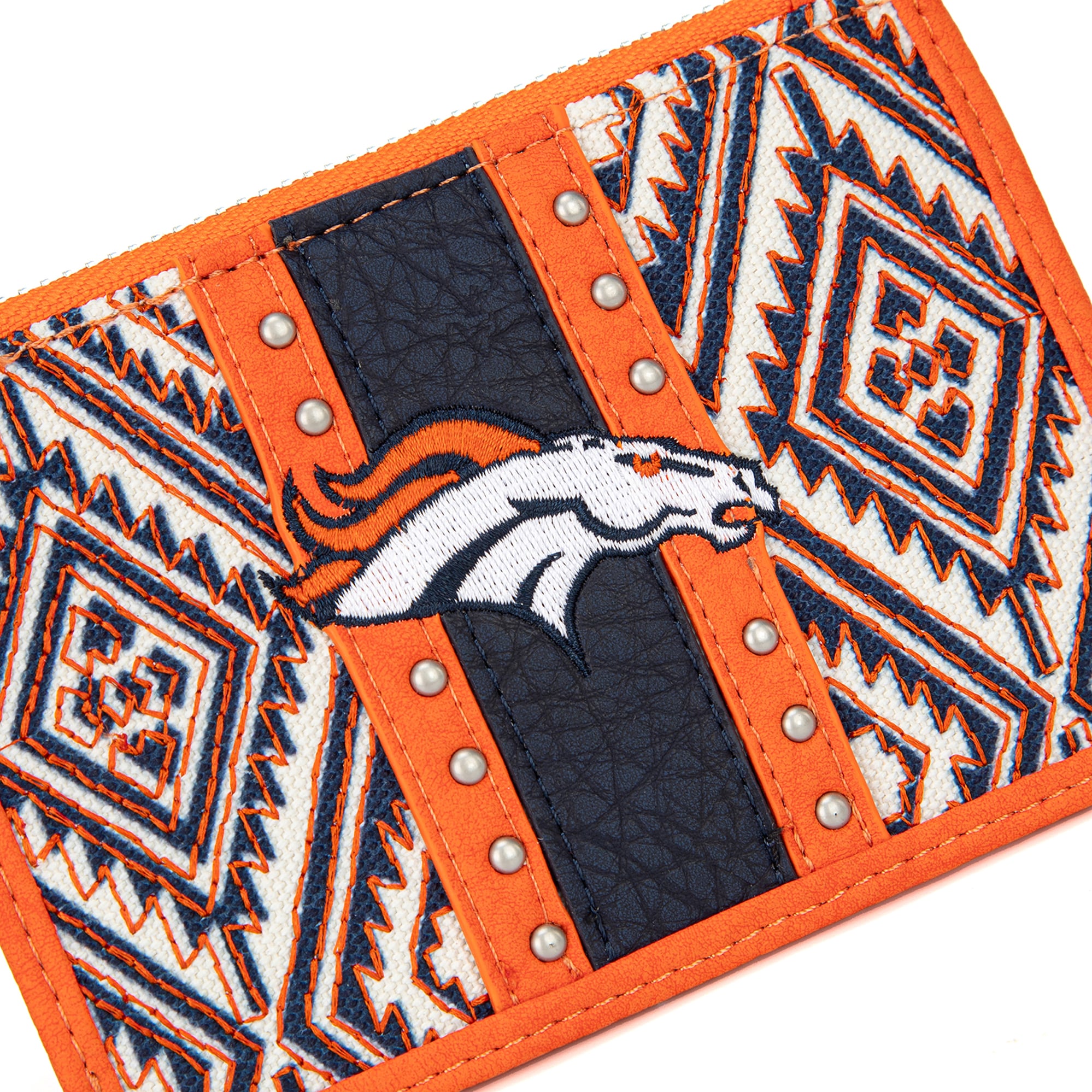Women's Montana West Denver Broncos Wallet & Football Charm Wristlet