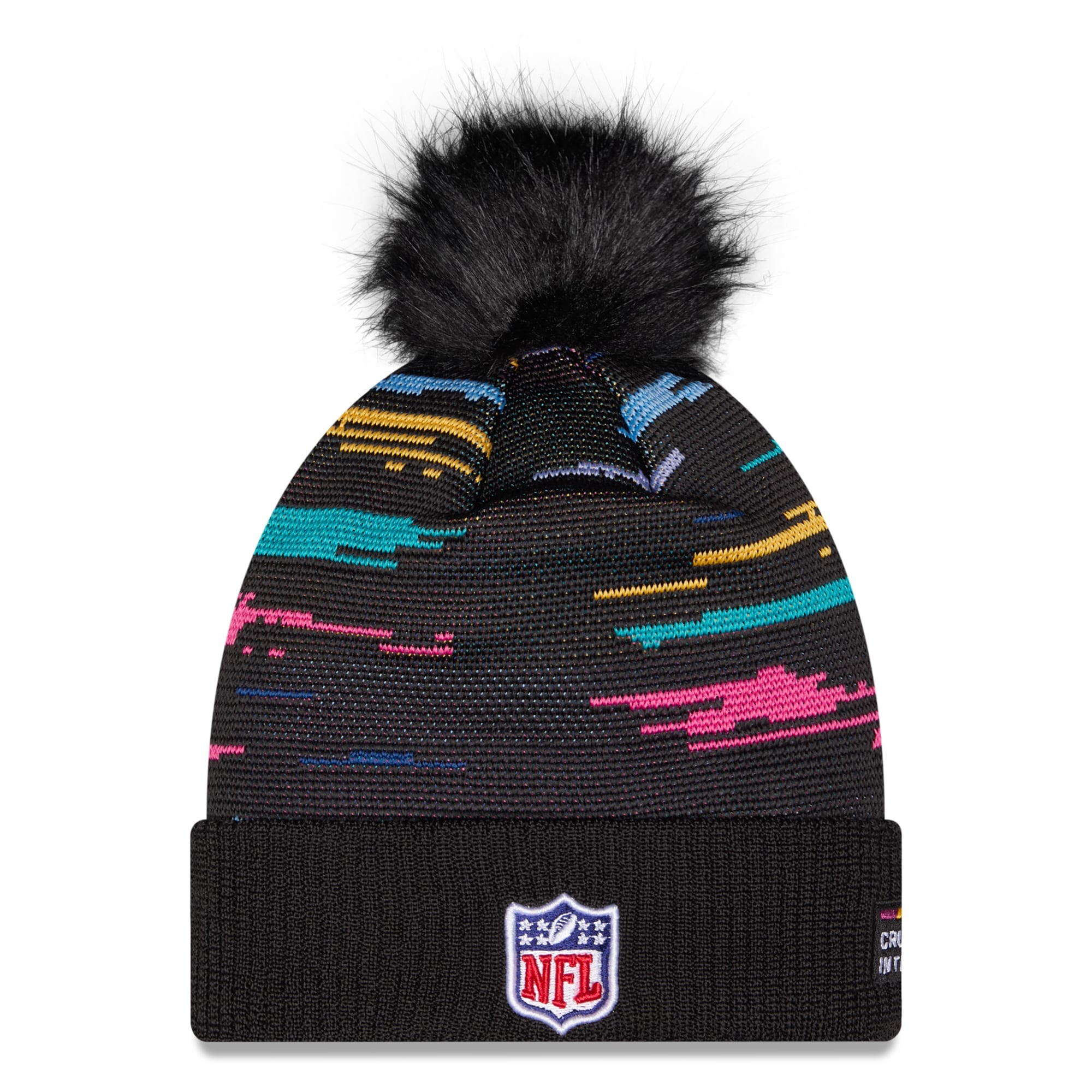Women's New Era Black Denver Broncos 2026 NFL Crucial Catch Cuffed Knit Hat with Pom