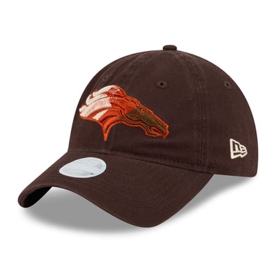 Denver Broncos New Era Women's Pumpkin Spice 9TWENTY Adjustable Hat - Brown