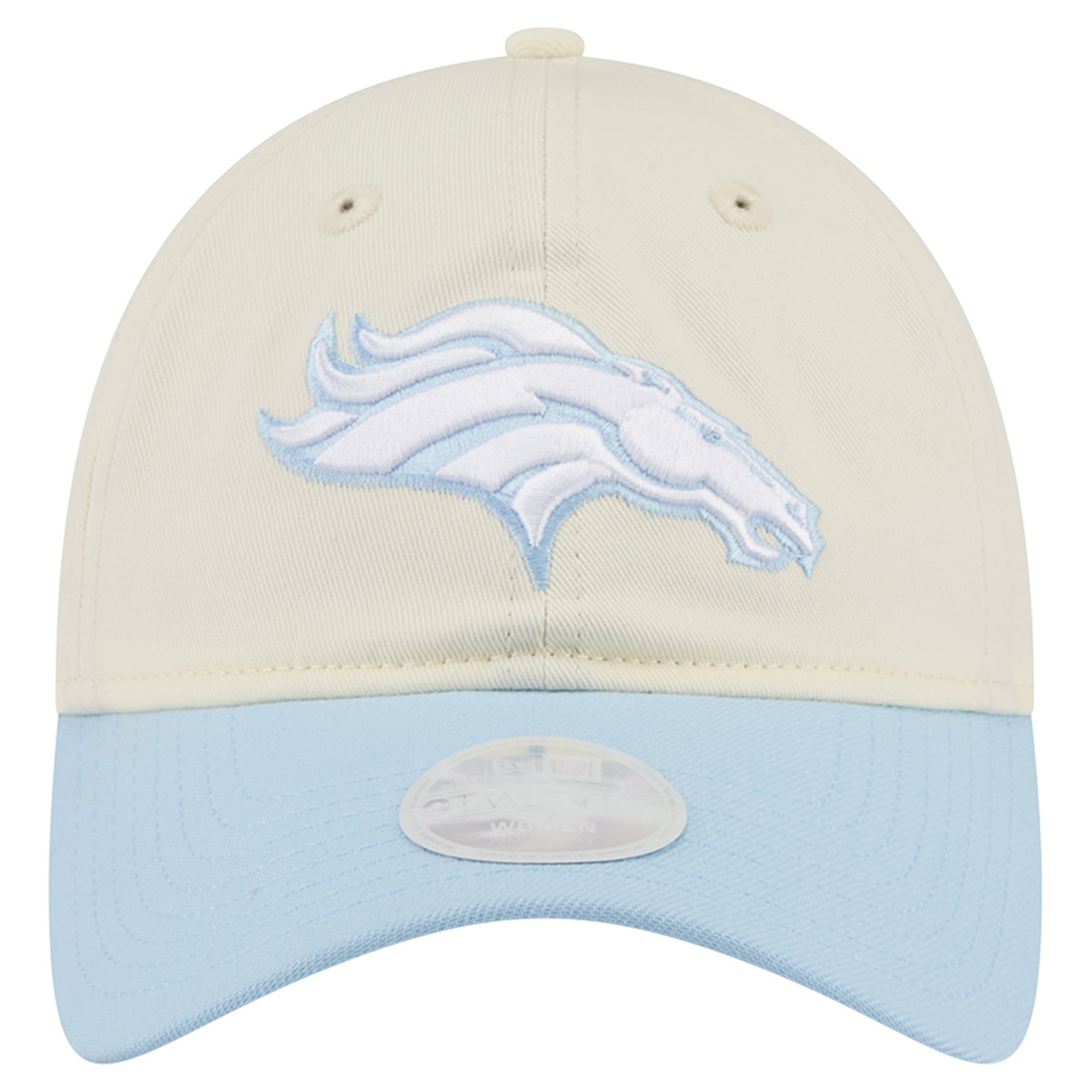 Women's New Era Cream/Coastal Blue Denver Broncos 9TWENTY Adjustable Hat