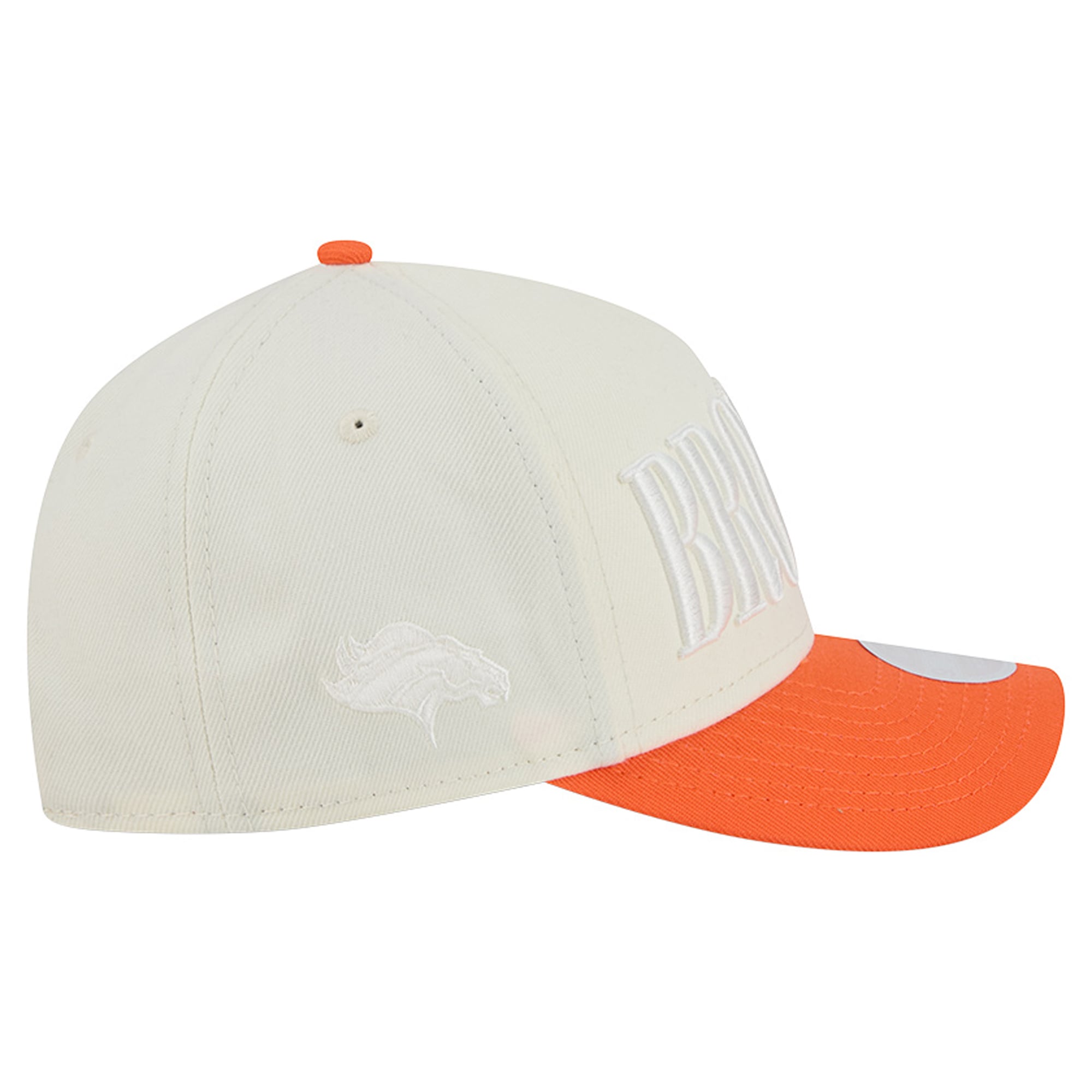 Women's New Era Cream/Orange Denver Broncos Tonal A-Frame 9FORTY Adjustable Hat