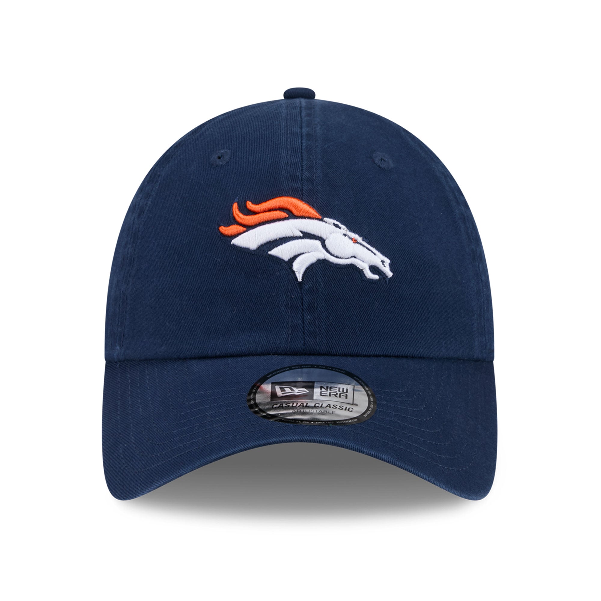 Casquette New Era bleu marine Denver Broncos pour femme, style rétro, classique et ajustable