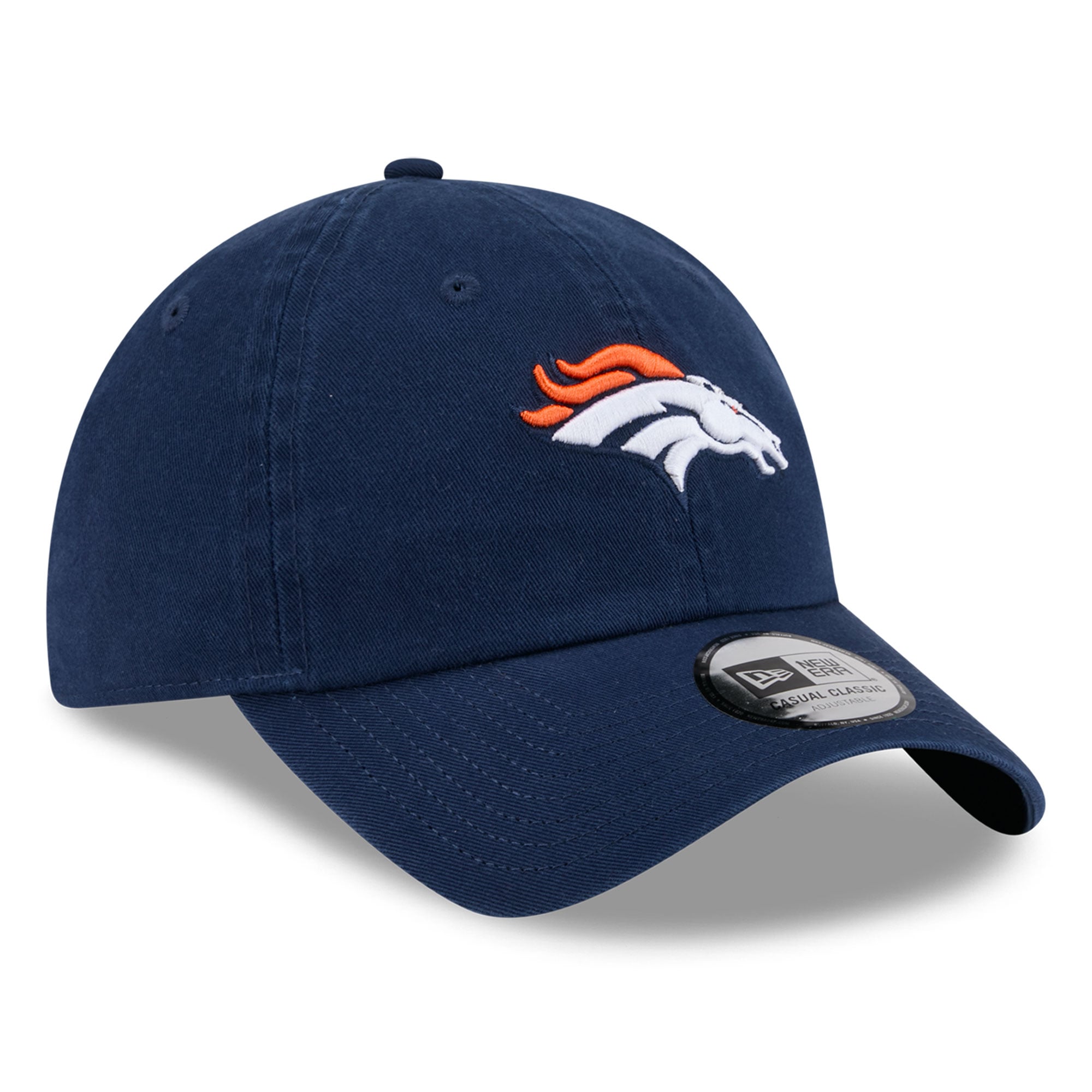 Casquette New Era bleu marine Denver Broncos pour femme, style rétro, classique et ajustable