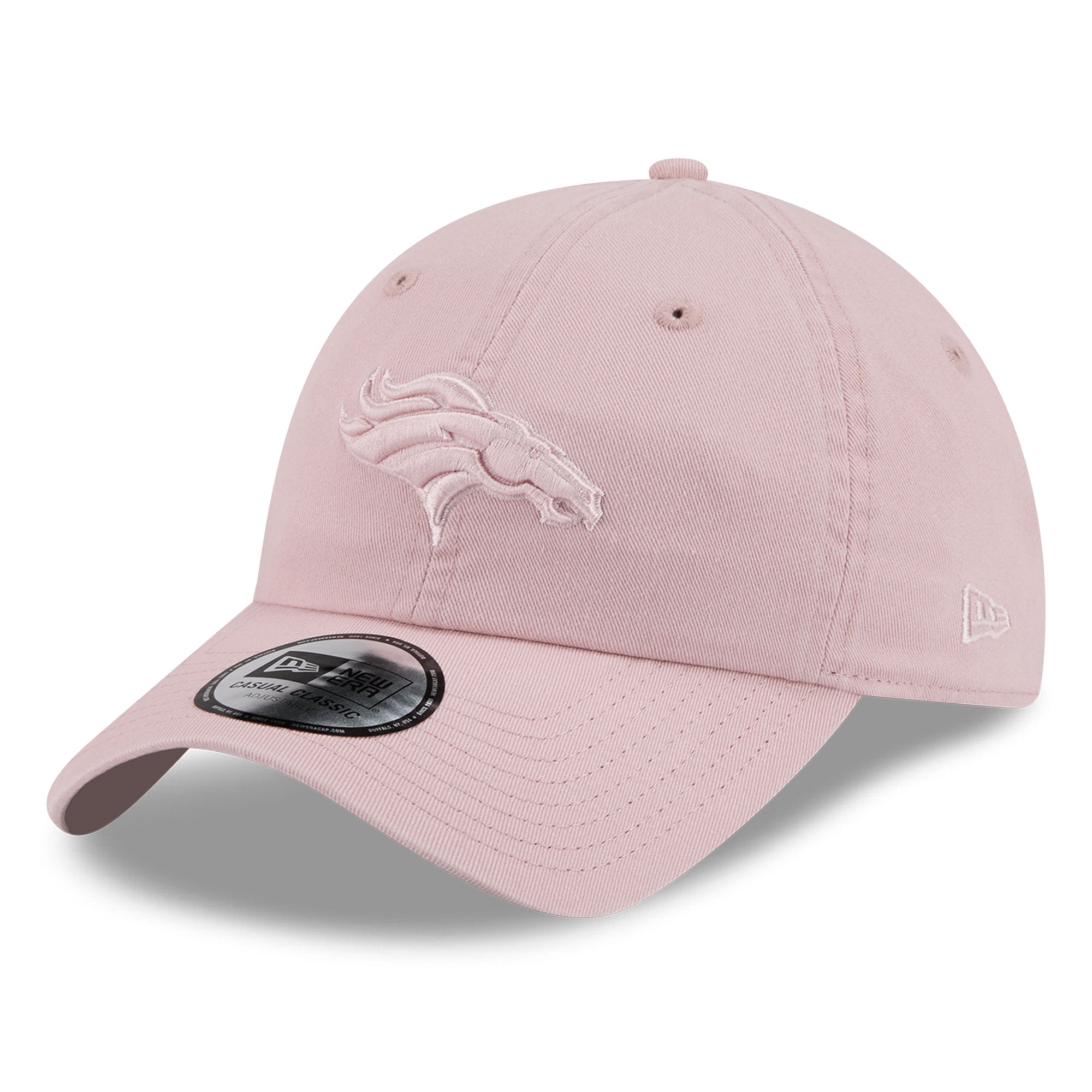 Casquette New Era rose Denver Broncos pour femme, style classique décontracté et ajustable