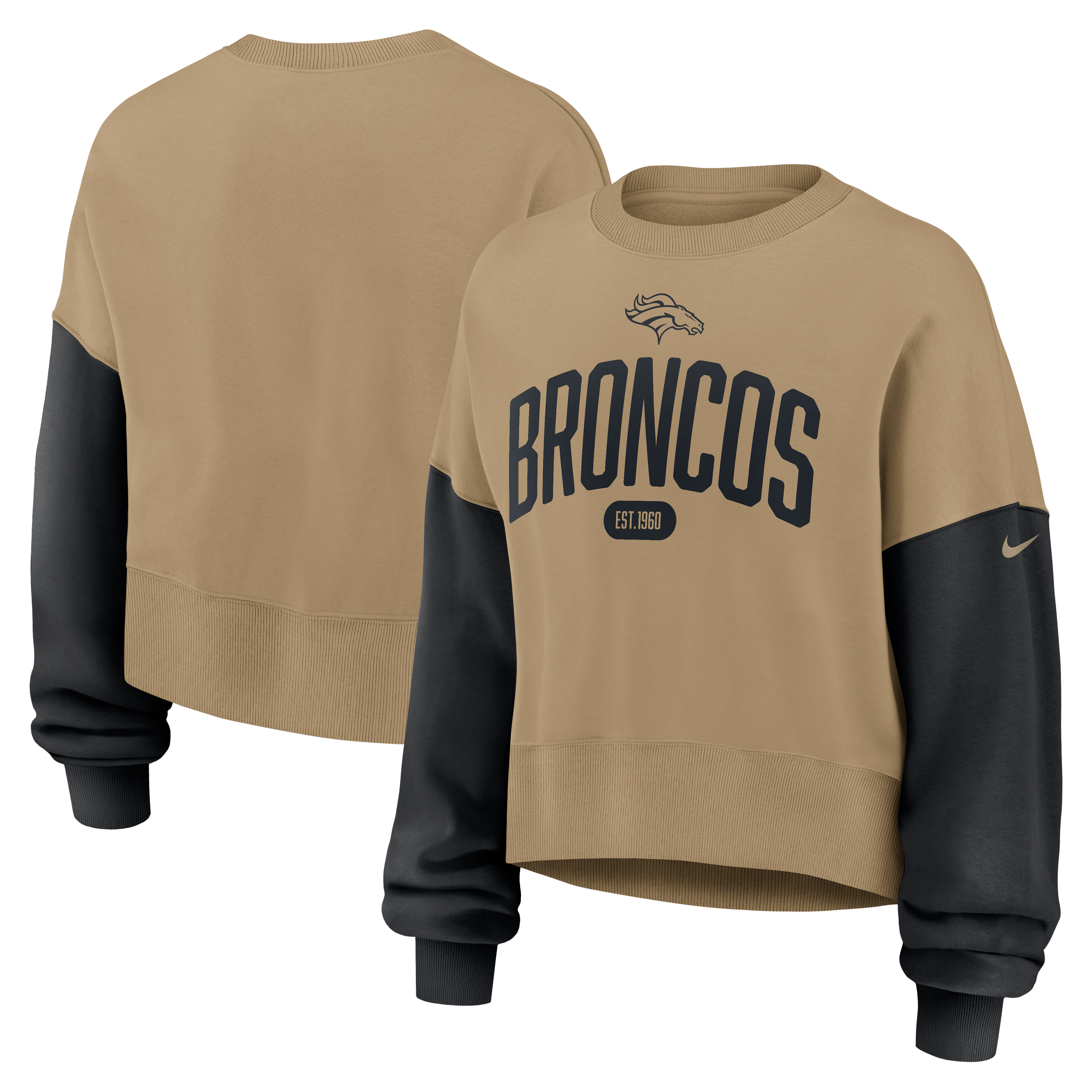 Sweat-shirt polaire Nike Denver Broncos oversize beige pour femme