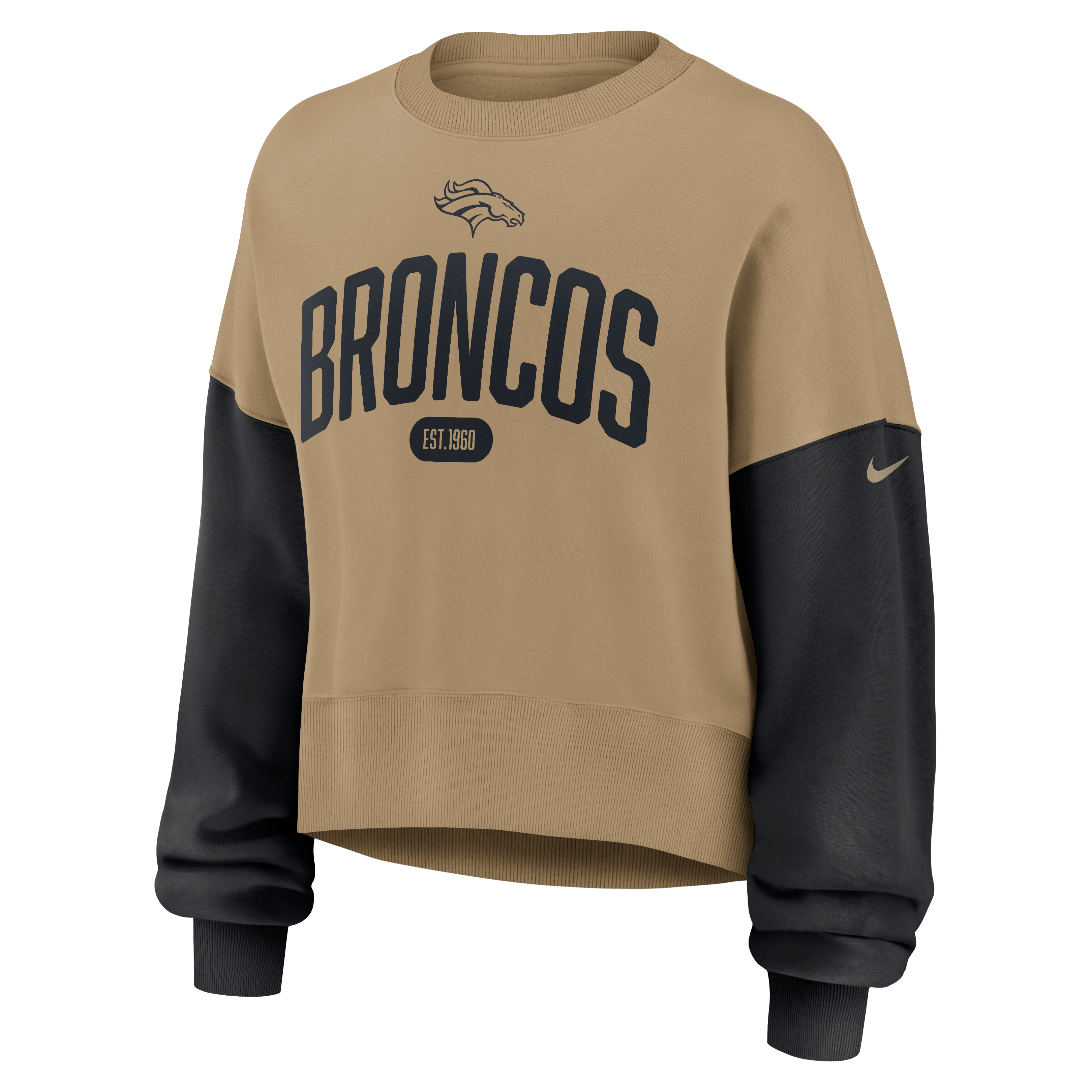 Sweat-shirt polaire Nike Denver Broncos oversize beige pour femme