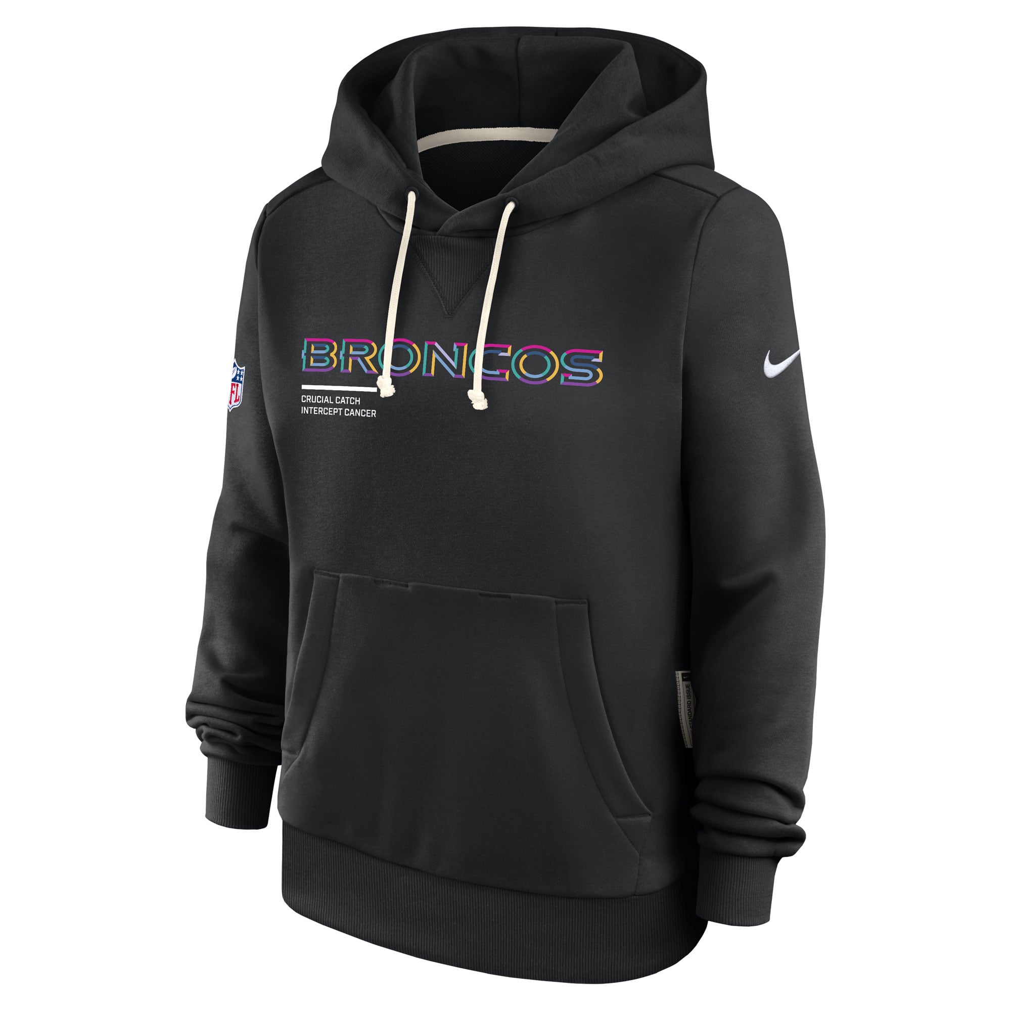 Women's Nike Black Denver Broncos 2025 NFL Crucial Catch Sideline Standard Issue Dri-FIT Hoodie