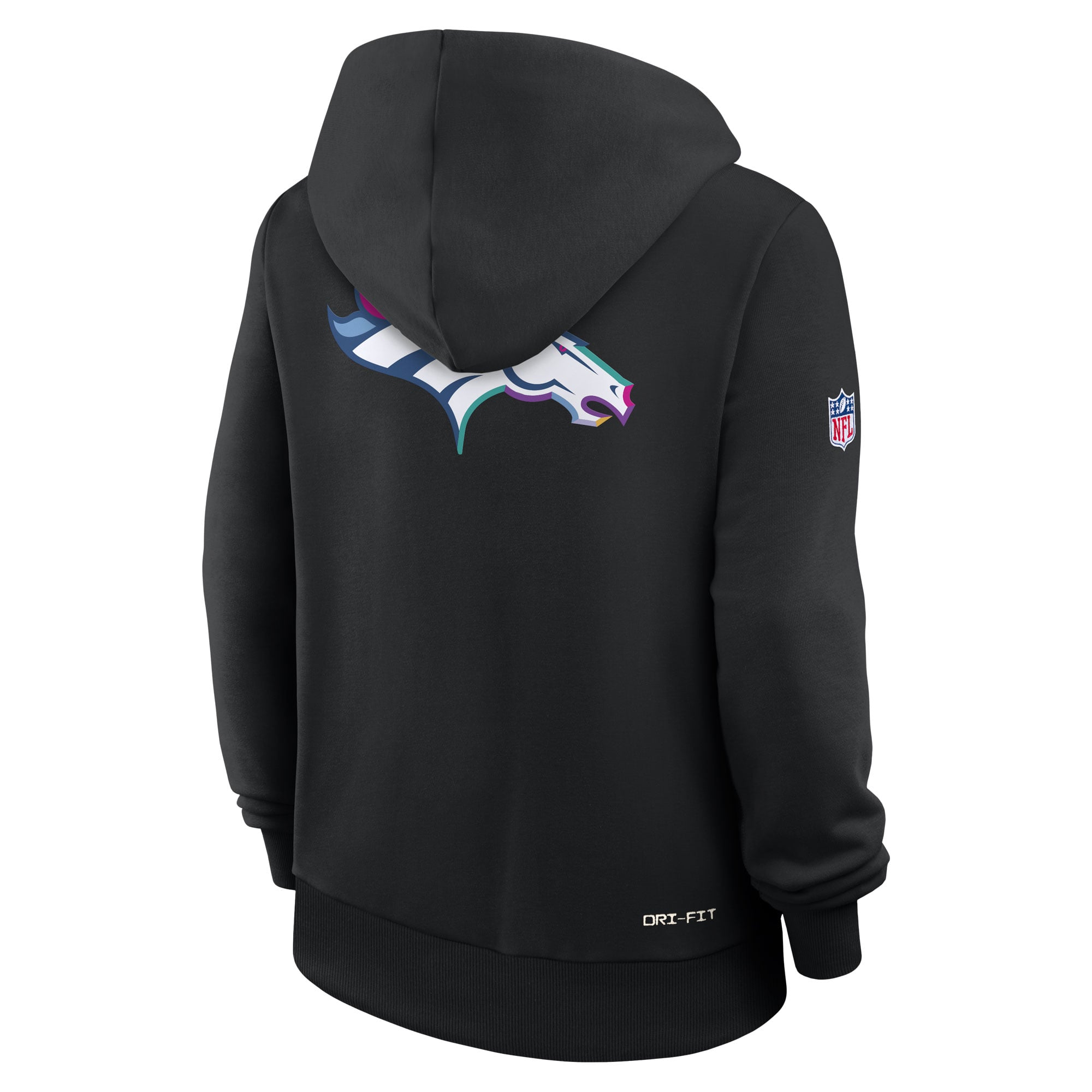 Women's Nike Black Denver Broncos 2025 NFL Crucial Catch Sideline Standard Issue Dri-FIT Hoodie