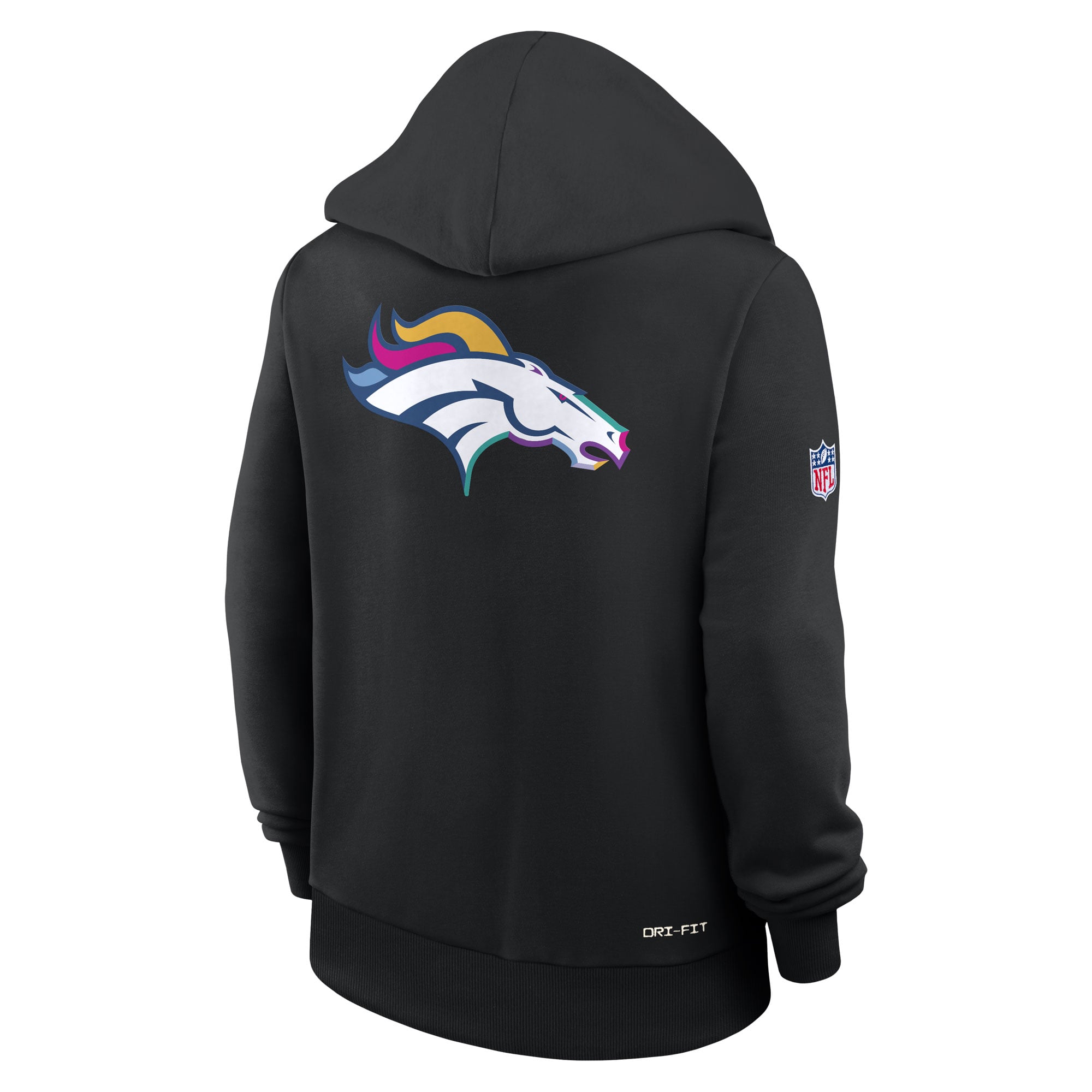 Women's Nike Black Denver Broncos 2025 NFL Crucial Catch Sideline Standard Issue Dri-FIT Hoodie