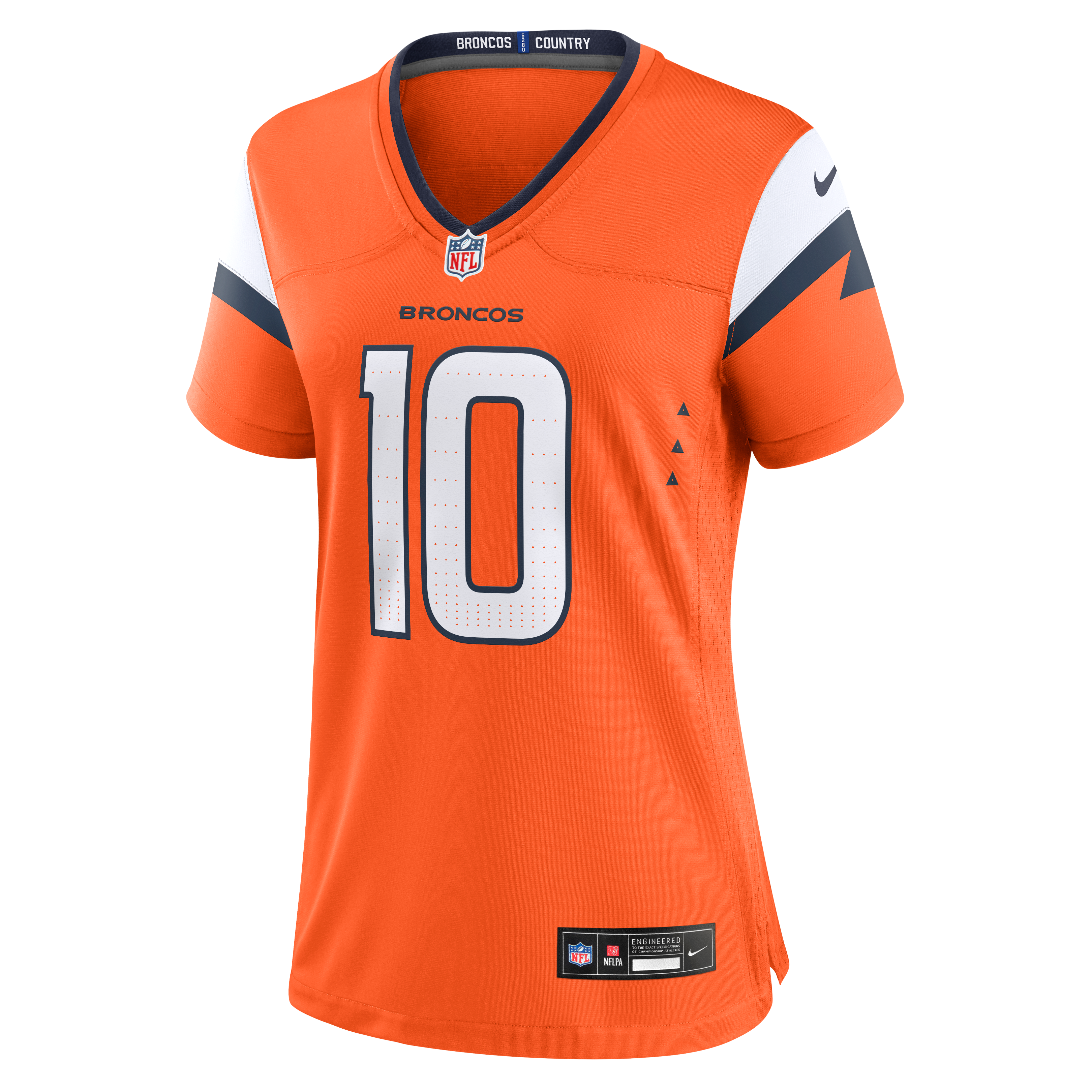 Maillot de match Nike Bo Nix Denver Broncos pour femme, orange