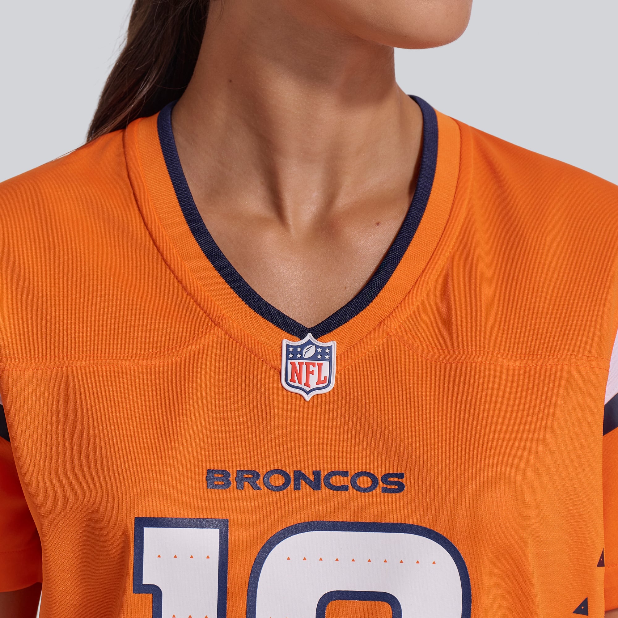 Maillot de match Nike Bo Nix Denver Broncos pour femme, orange