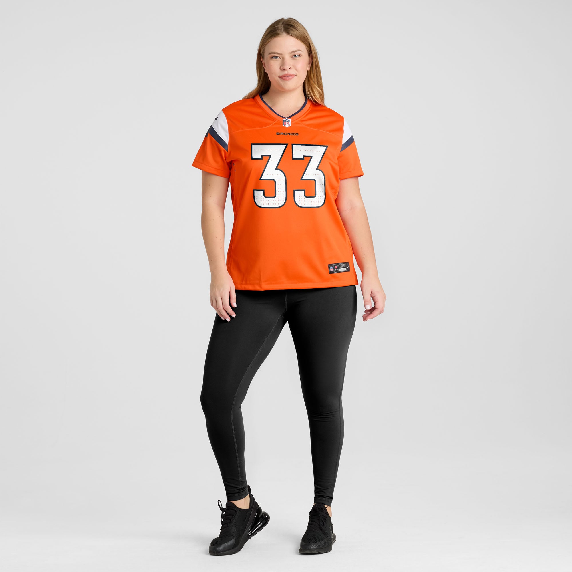 Maillot de match Nike Brent Austin orange des Broncos Denver pour femmes