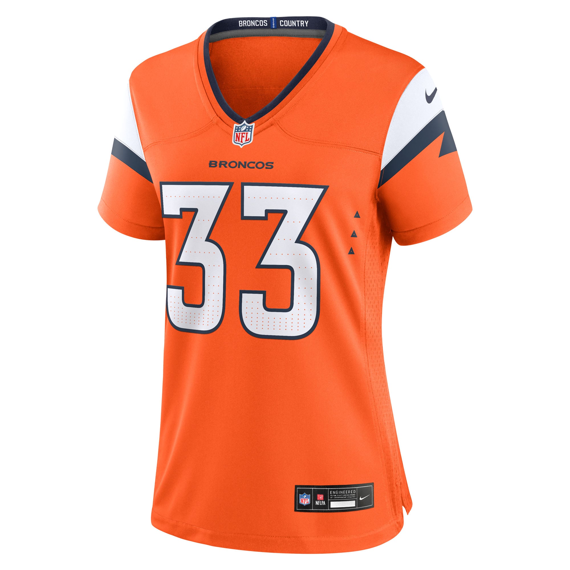 Maillot de match Nike Brent Austin orange des Broncos Denver pour femmes