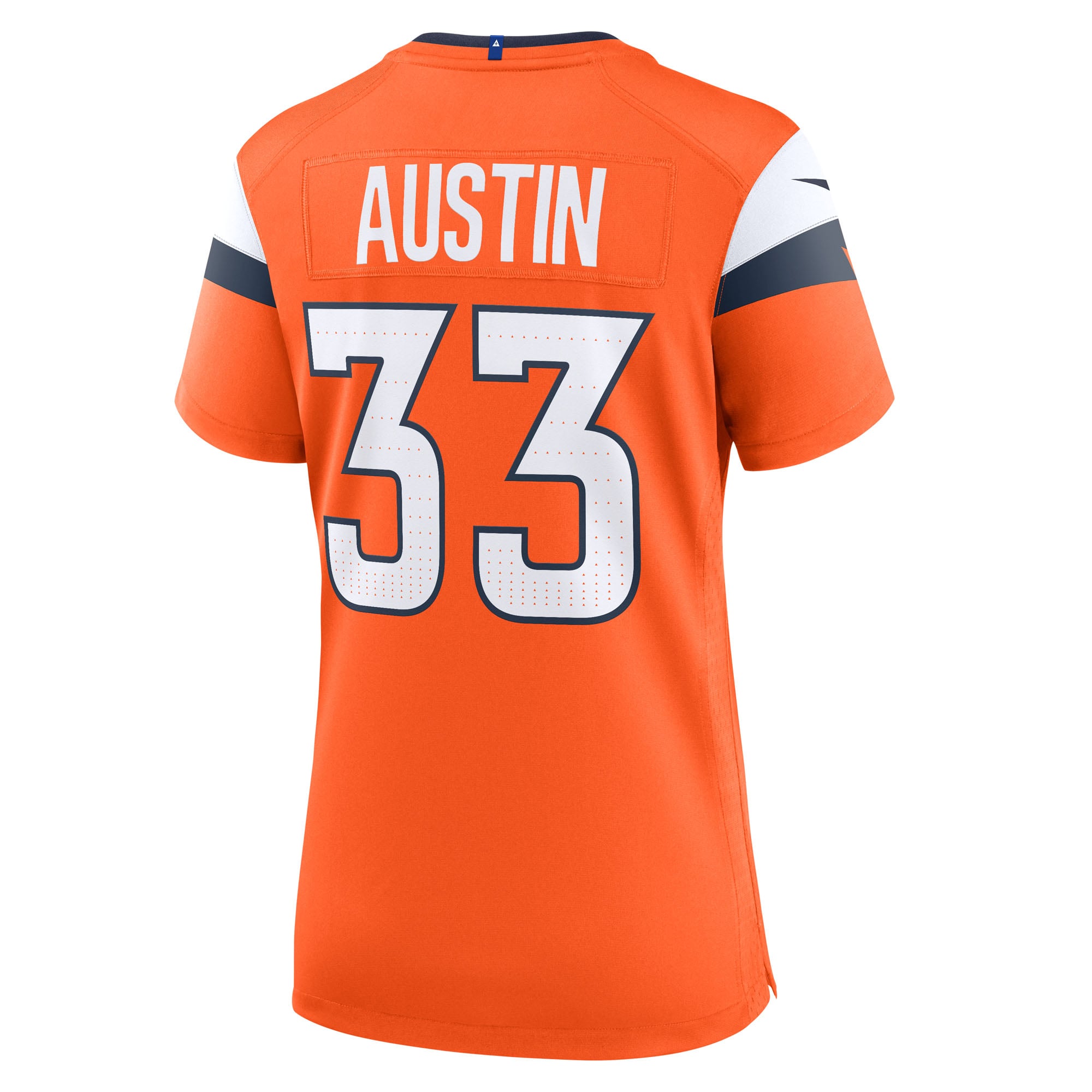 Maillot de match Nike Brent Austin orange des Broncos Denver pour femmes