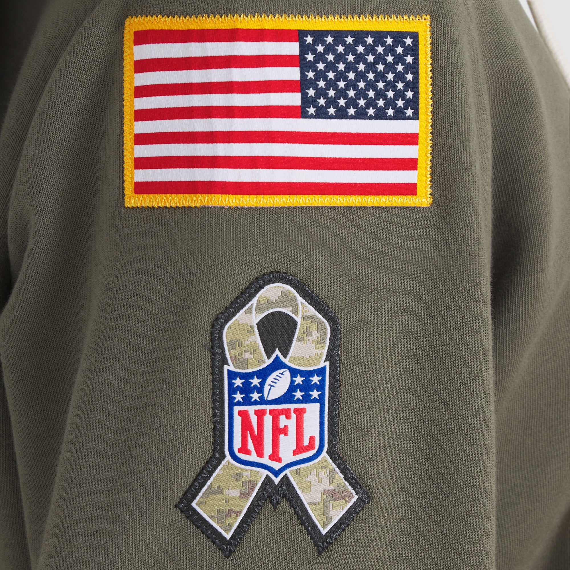 Sweat à capuche Nike Dri-FIT pour femme, couleur olive, Denver Broncos 2025 Salute to Service Sideline Standard Issue