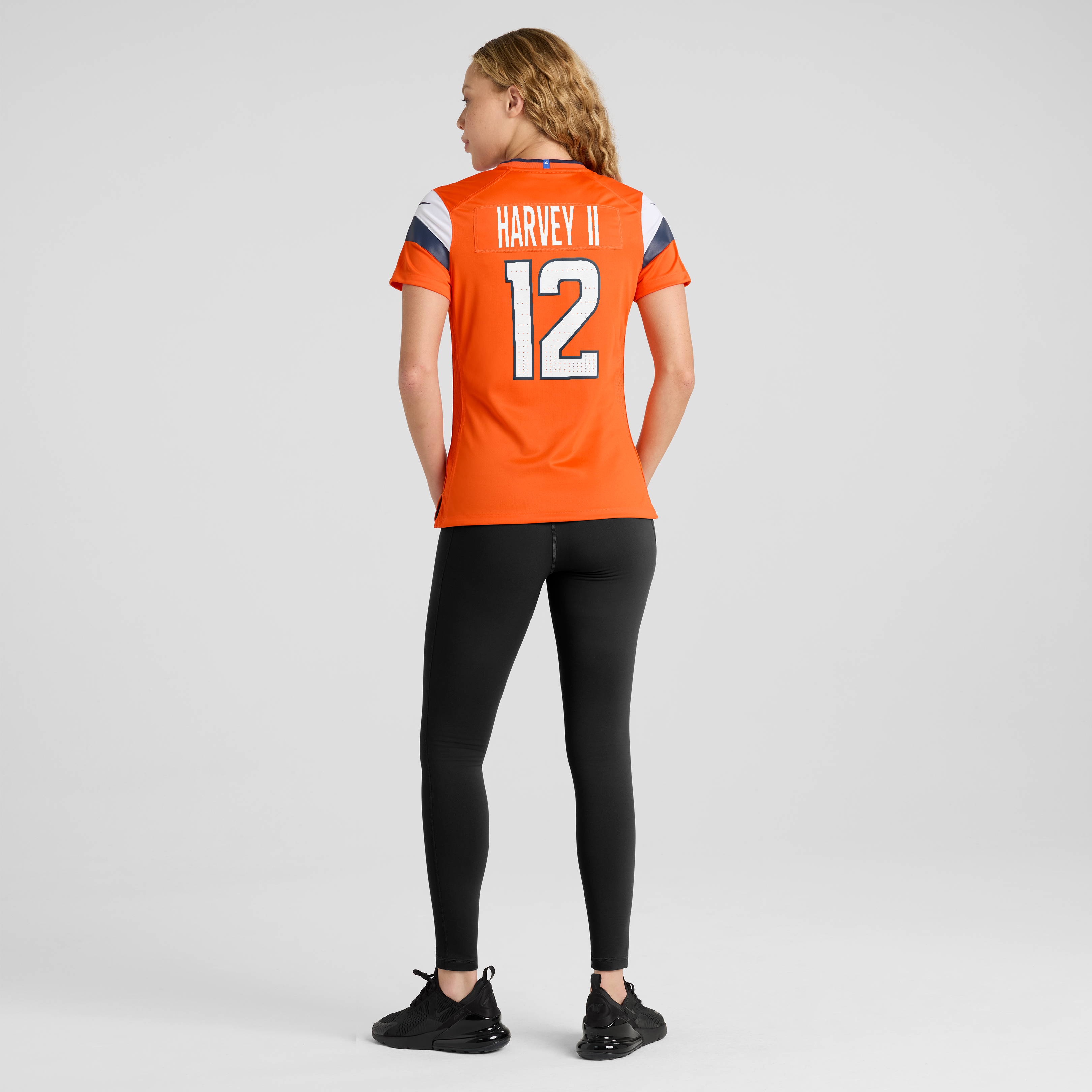 Maillot de match Nike RJ Harvey orange des Broncos Denver pour femmes