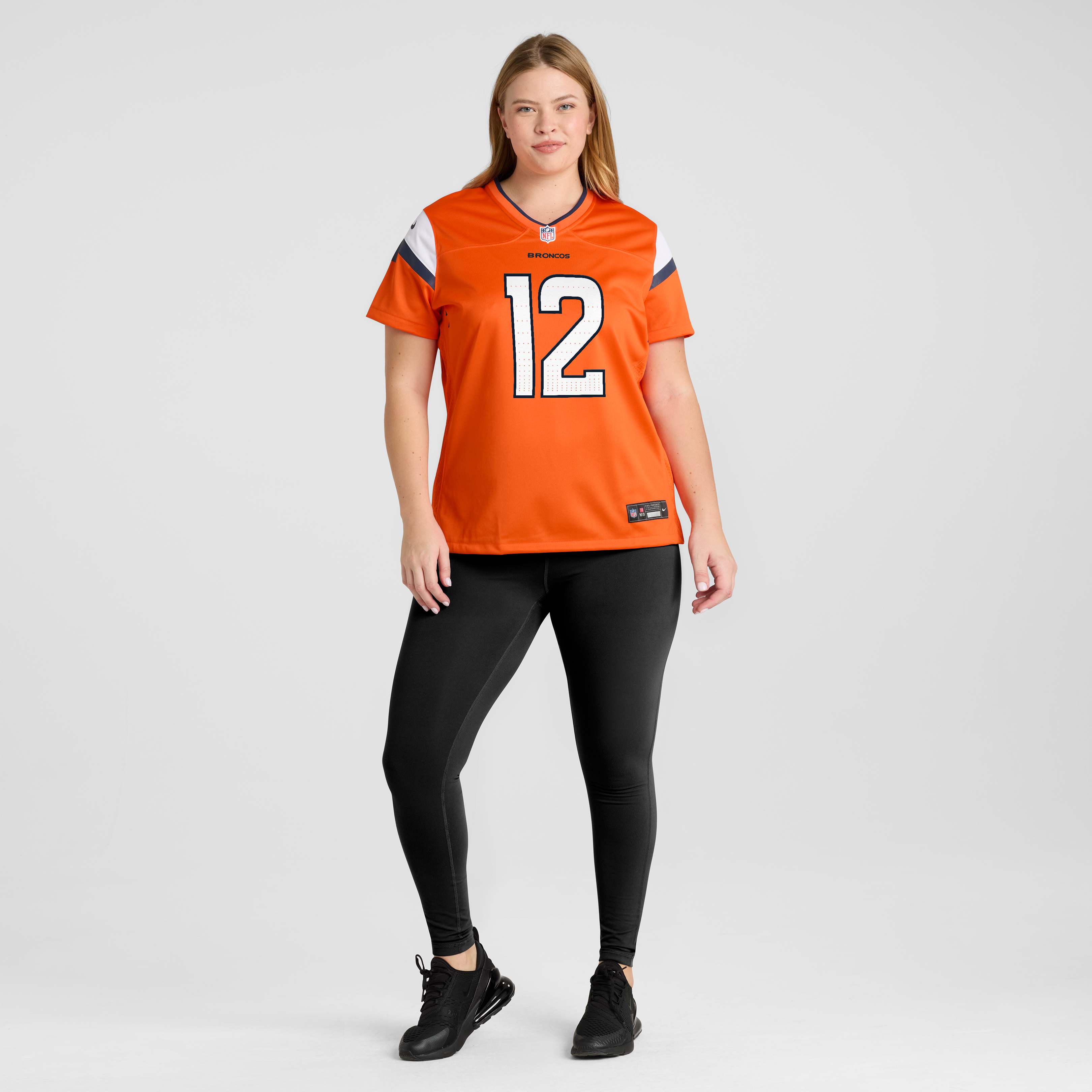 Maillot de match Nike RJ Harvey orange des Broncos Denver pour femmes