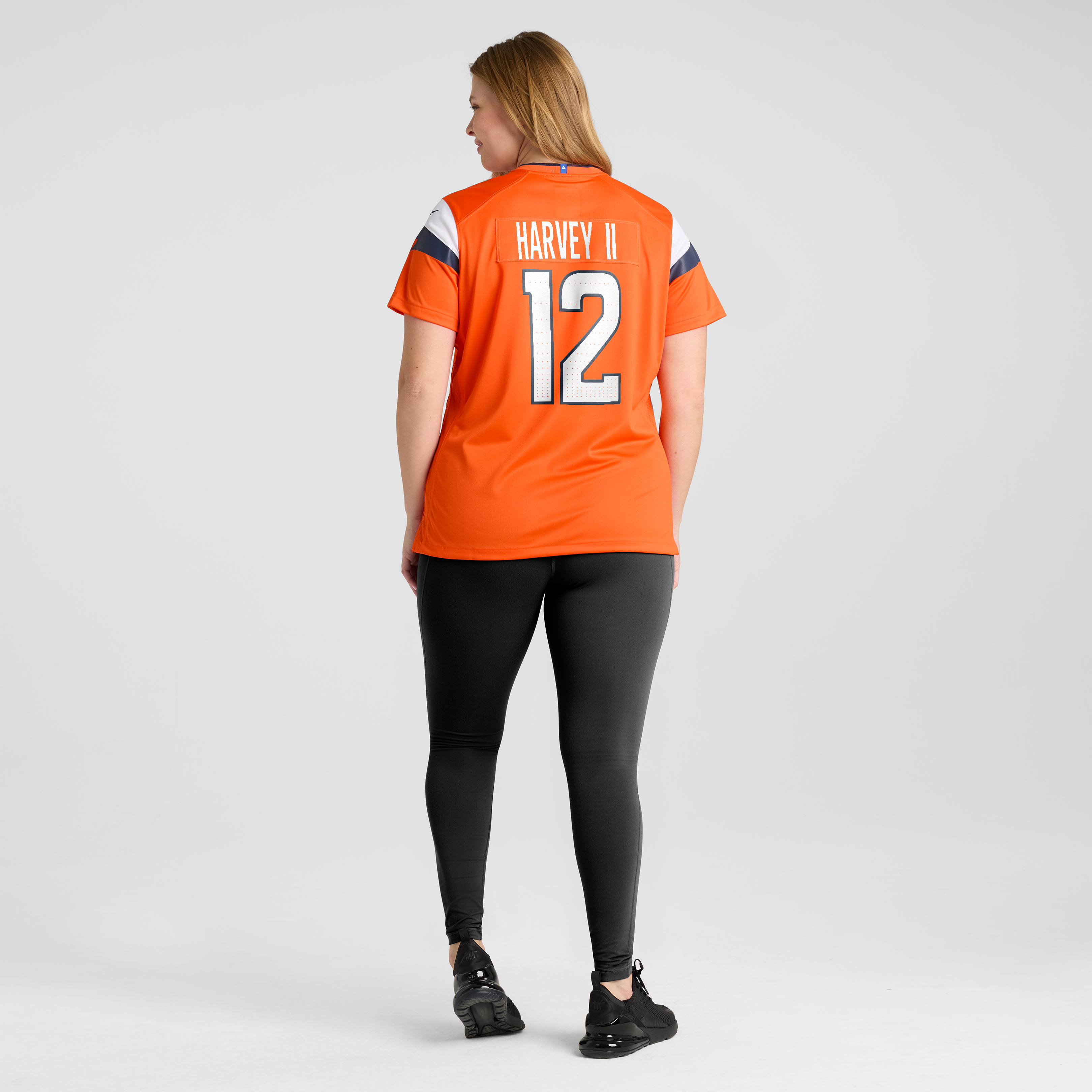 Maillot de match Nike RJ Harvey orange des Broncos Denver pour femmes