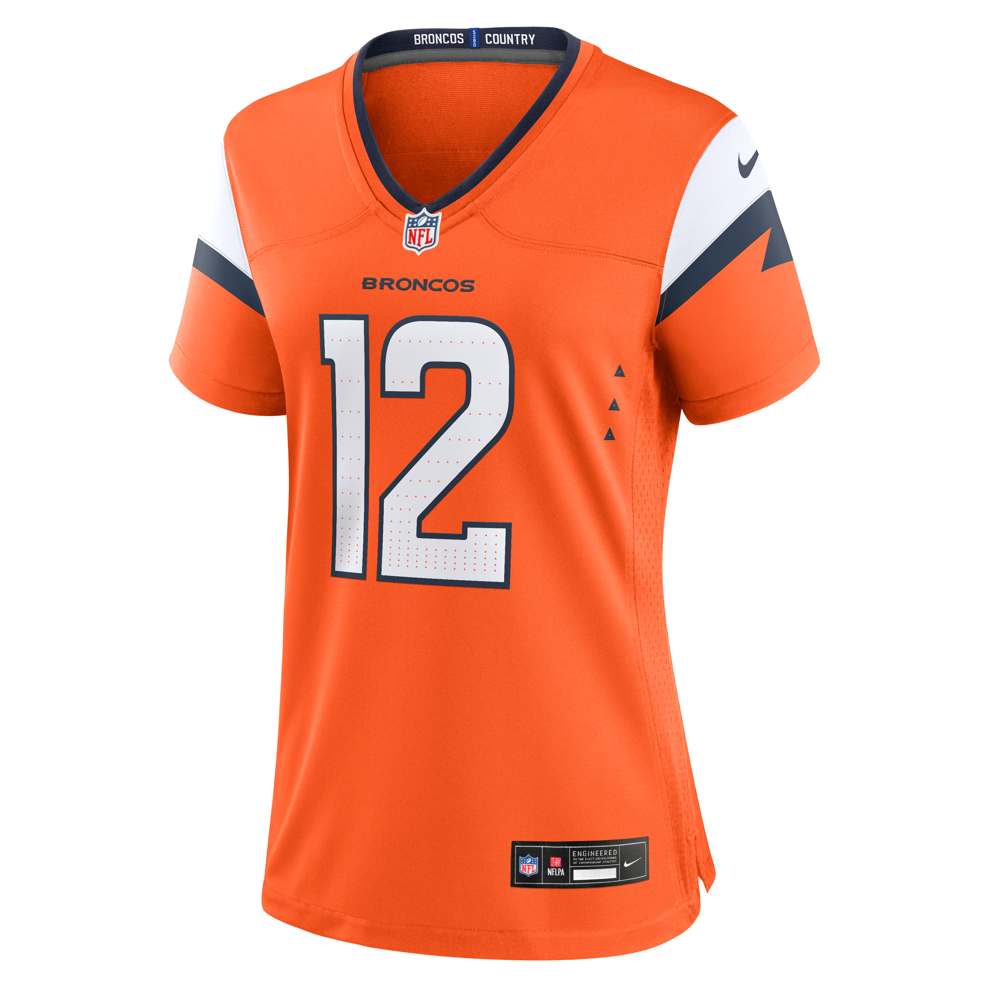 Maillot de match Nike RJ Harvey orange des Broncos Denver pour femmes