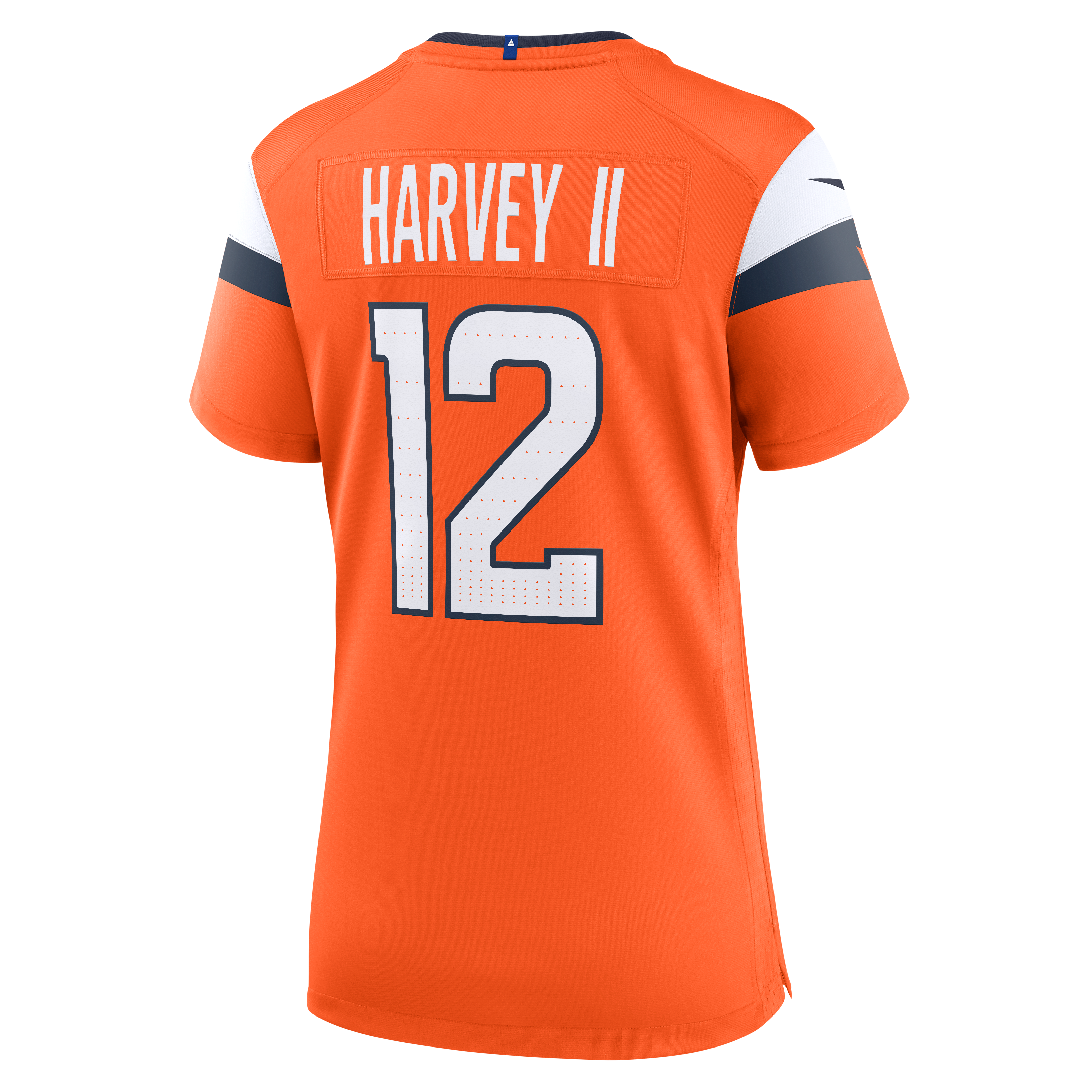 Maillot de match Nike RJ Harvey orange des Broncos Denver pour femmes