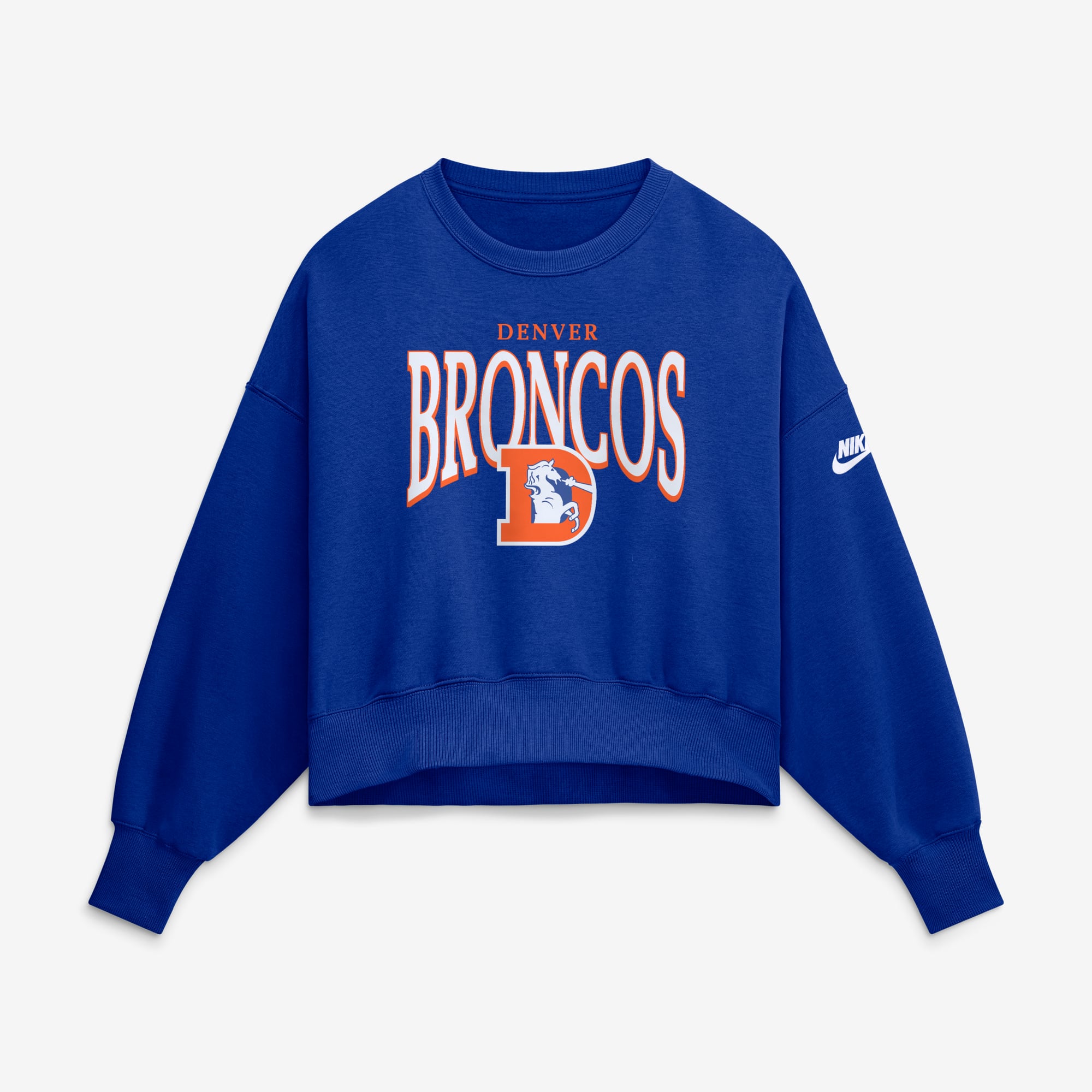 Women's Nike Royal Denver Broncos Oversized Phoenix Fleece Sweatshirt