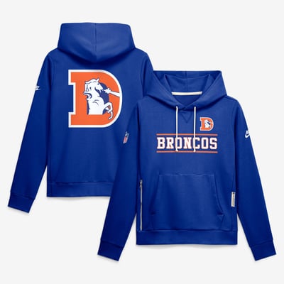  Denver Broncos Women's Nike Sideline Standard Issue Alternate Dri-FIT Hoodie - Royal