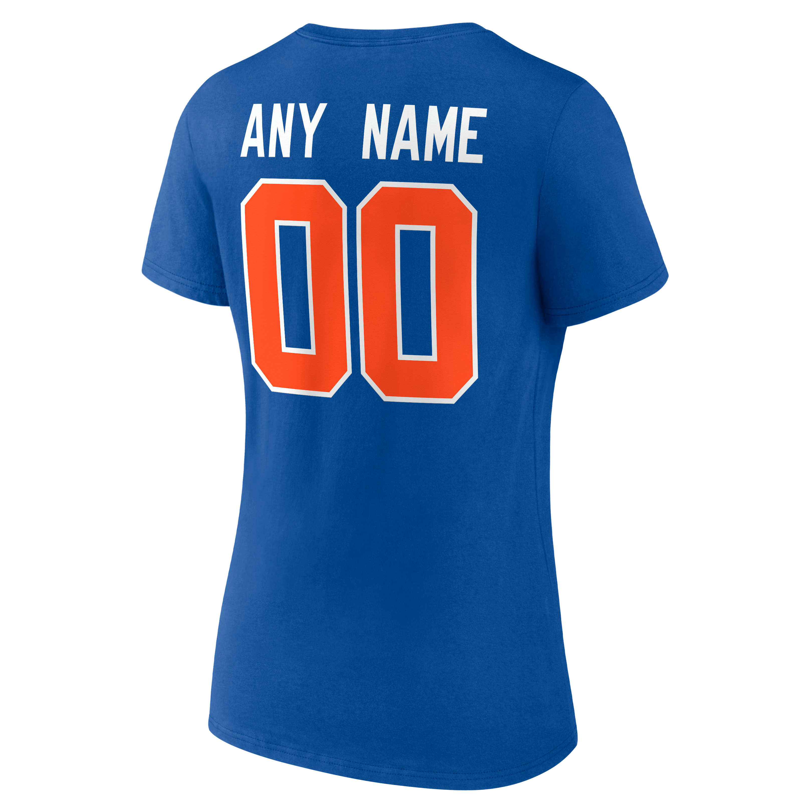 Women's Royal Denver Broncos Team Authentic Classic Personalized Name & Number V-Neck T-Shirt