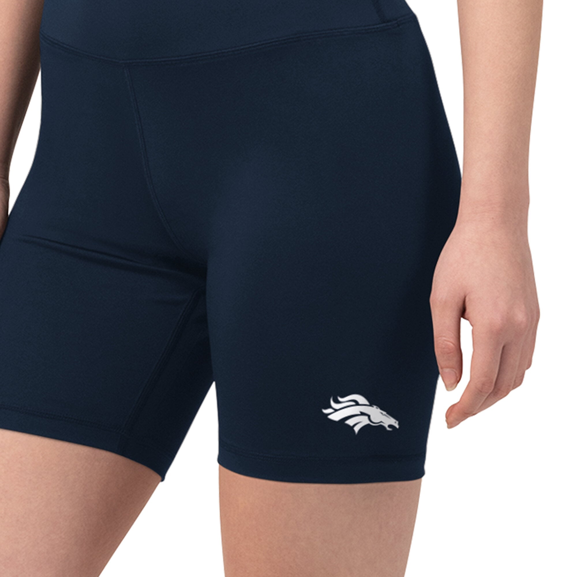 Women's Starter Navy Denver Broncos Biker Shorts