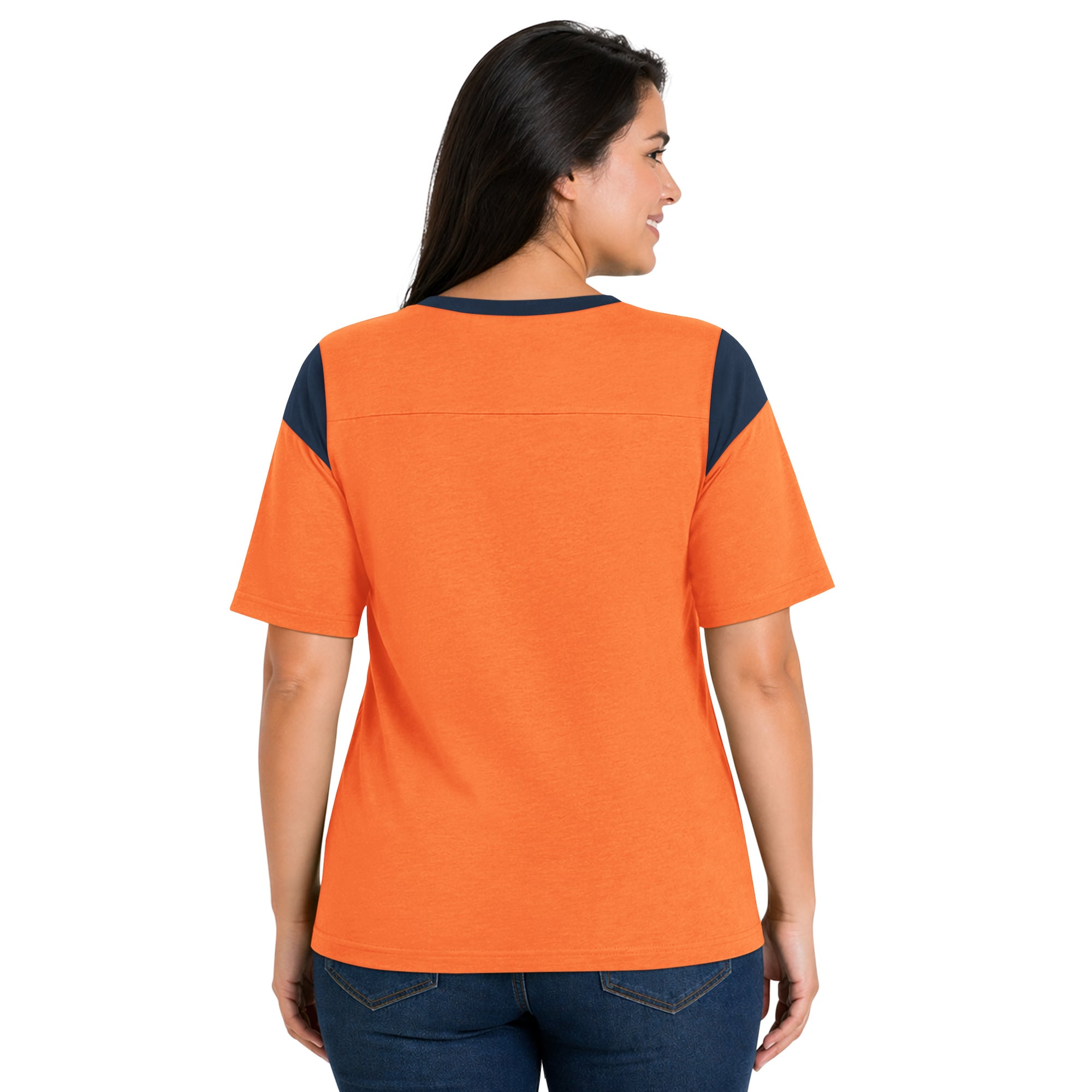 Women's Starter Orange Denver Broncos Plus Linebacker Slub T-Shirt