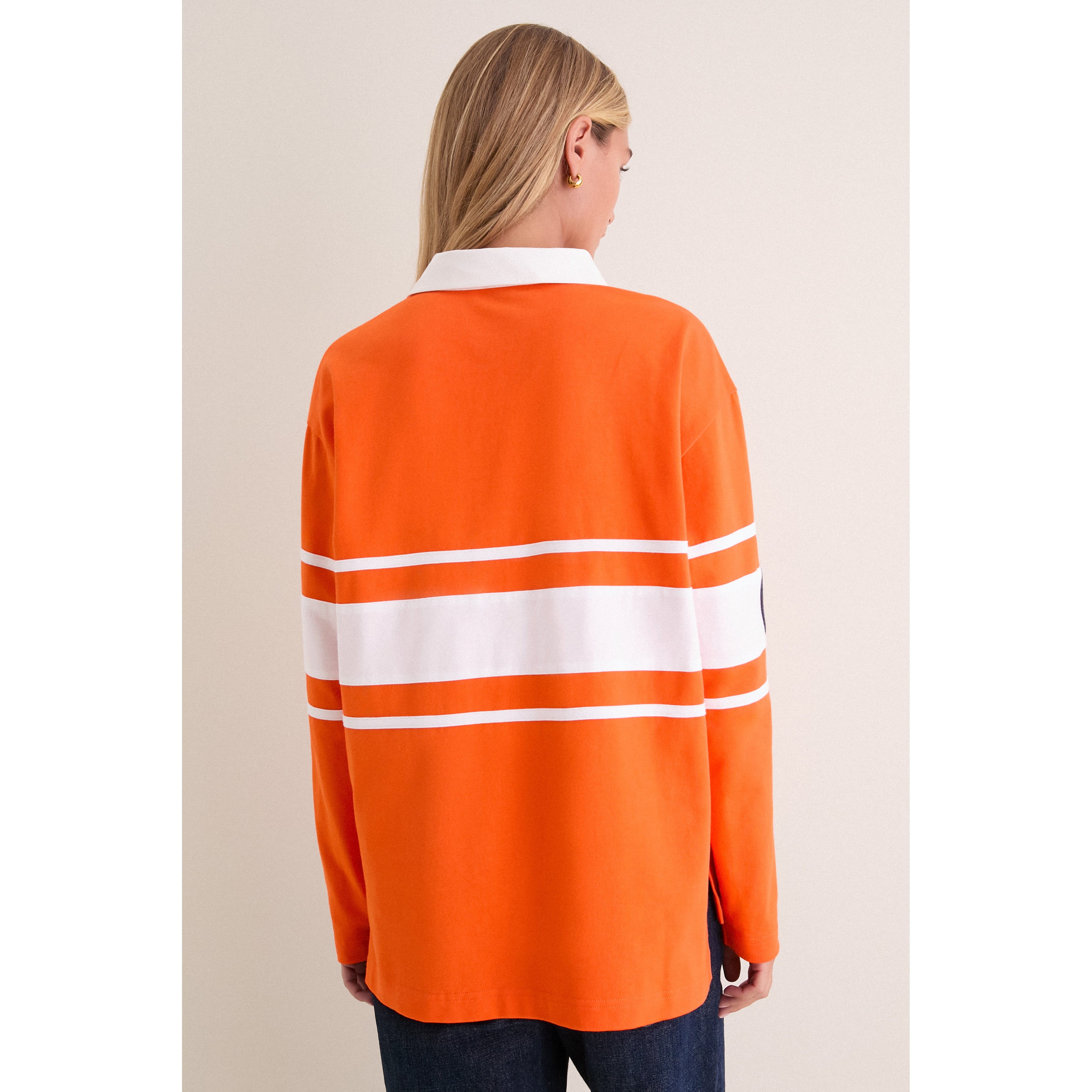 Polo de rugby à manches longues Tuckernuck orange Denver Broncos pour femme