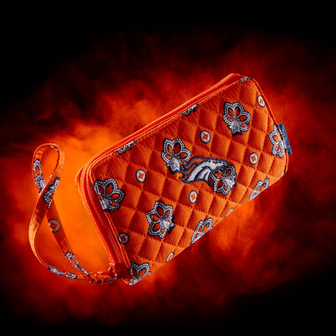 Women's Vera Bradley Denver Broncos RFID Front-Zip Wristlet