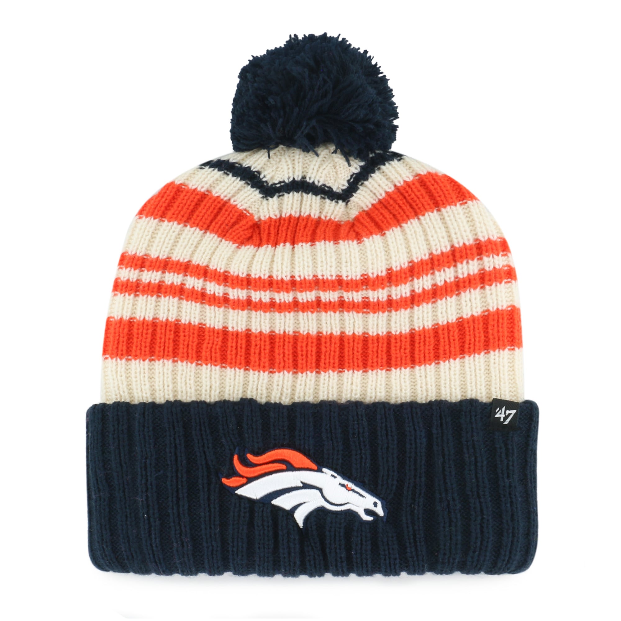 Bonnet à revers « Fort de neige » bleu marine Denver Broncos pour enfant