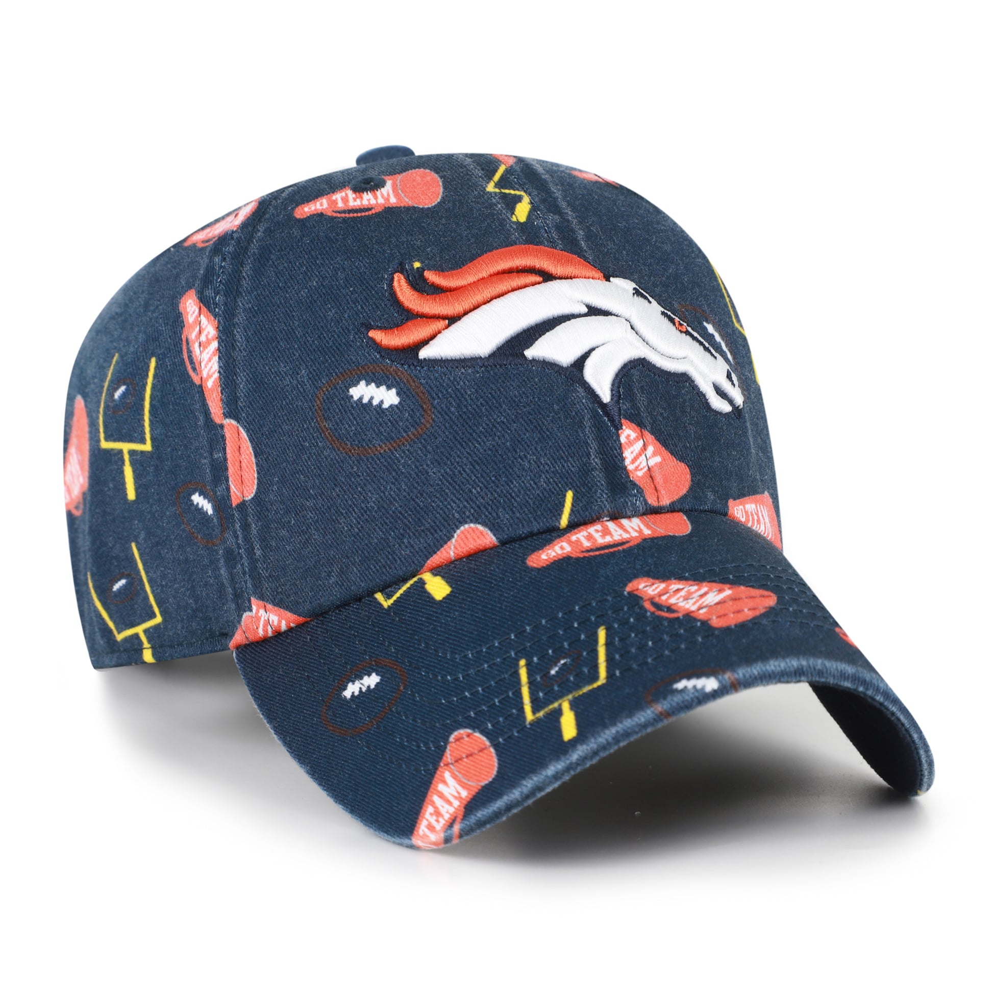 Youth '47 Navy Denver Broncos Stomping Ground Clean Up Adjustable Hat