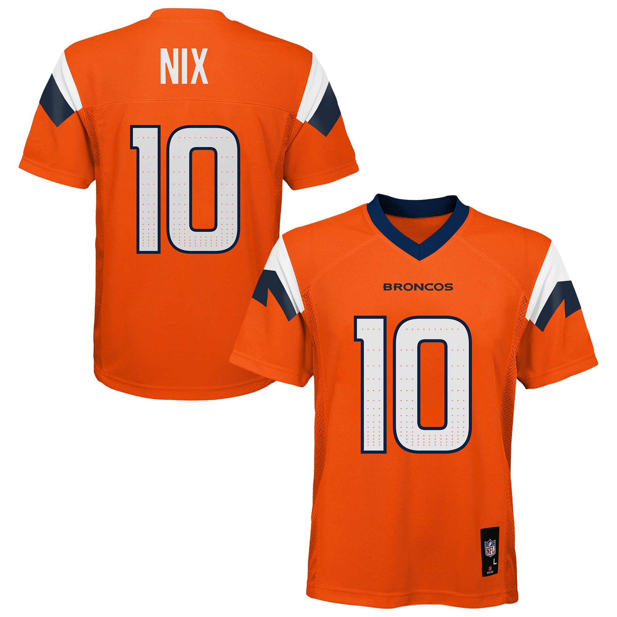 Maillot réplique orange des Broncos de Denver pour jeunes Bo Nix
