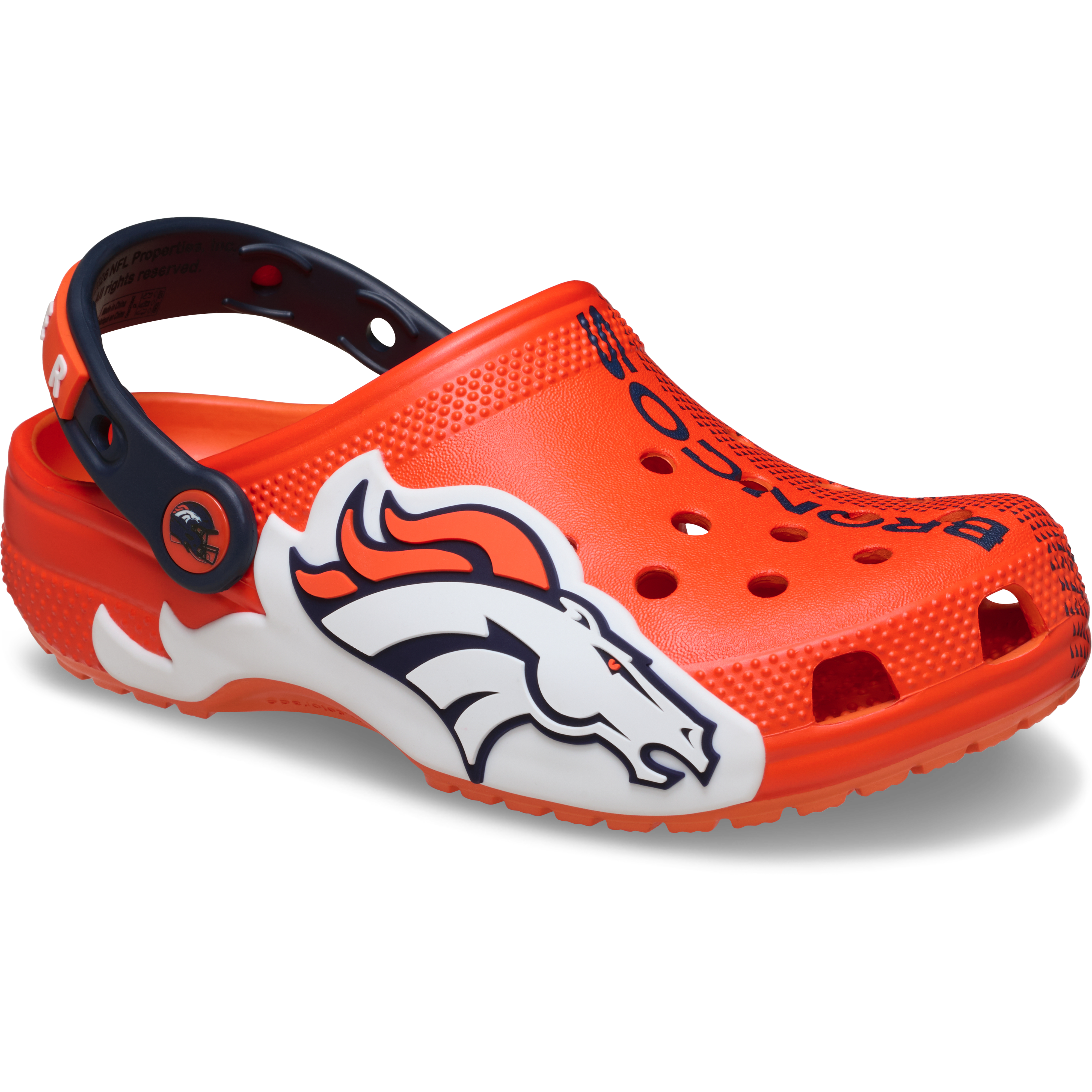 Sabots classiques Crocs orange Denver Broncos pour enfants